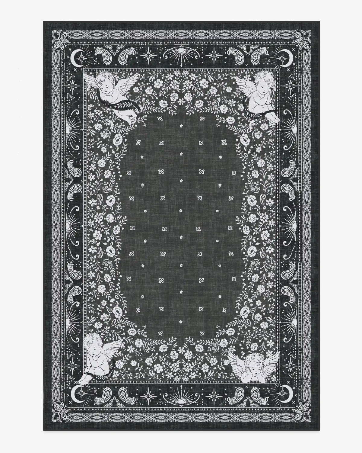 Humberto's Bandana Soft Black Rug by Humberto Leon