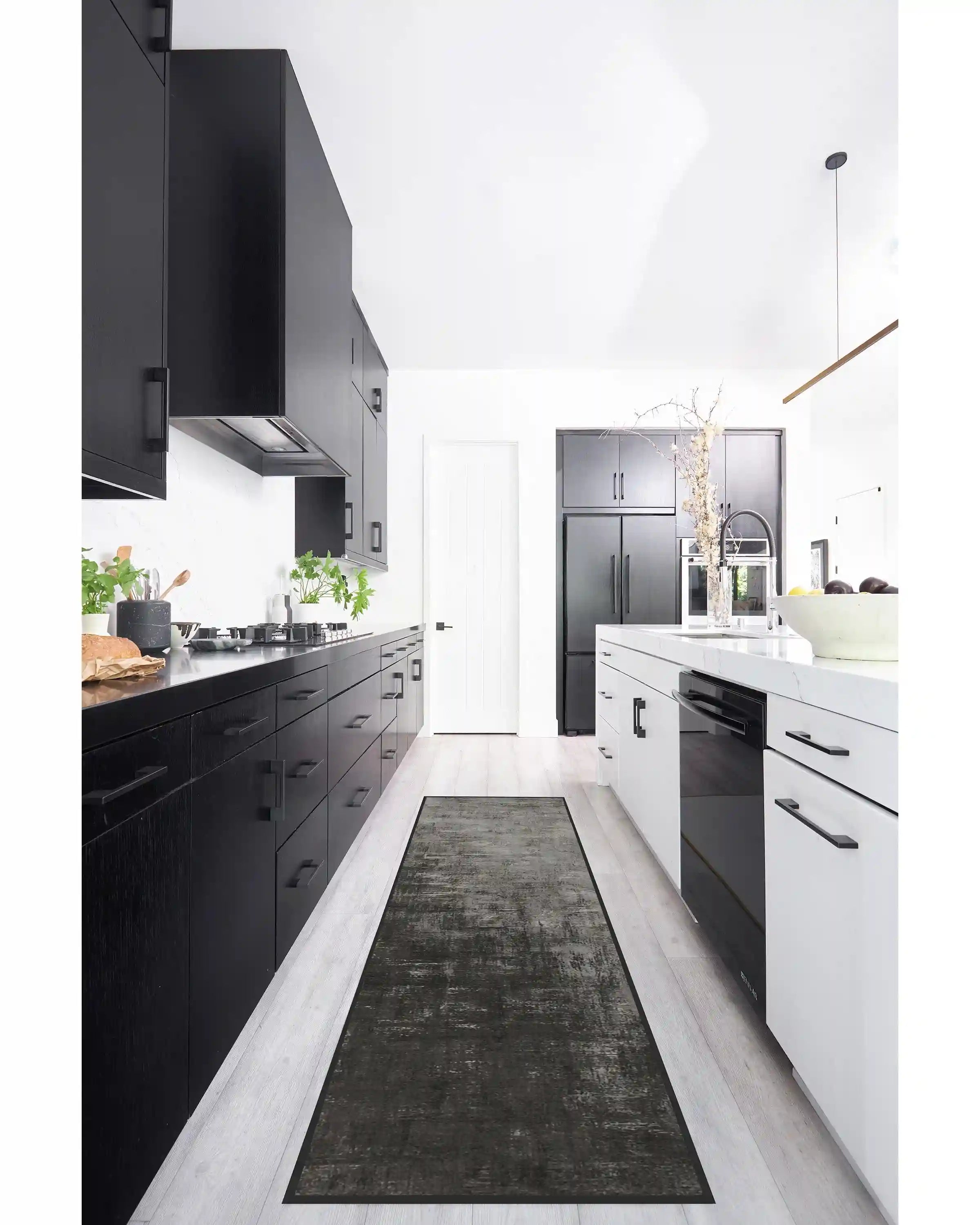 Impasto Greyscale Rug