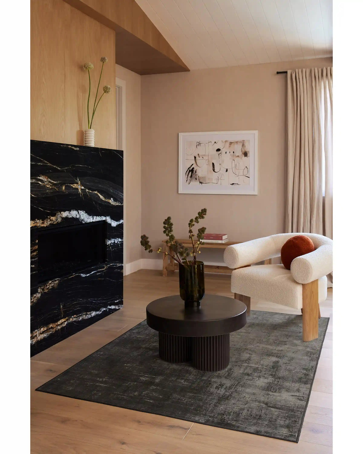 Impasto Greyscale Rug