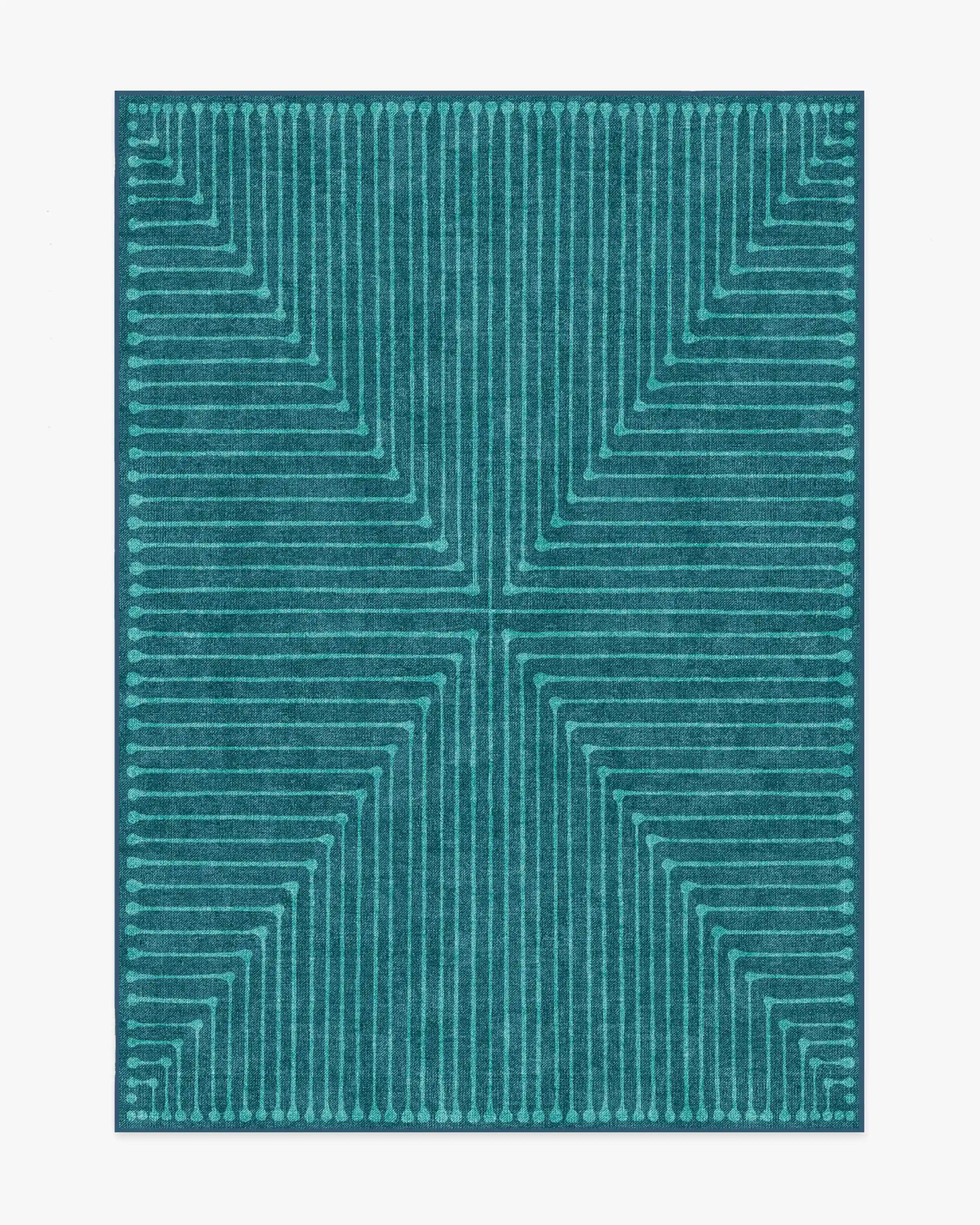 Inkdrop Blue & Teal Rug by Jonathan Adler
