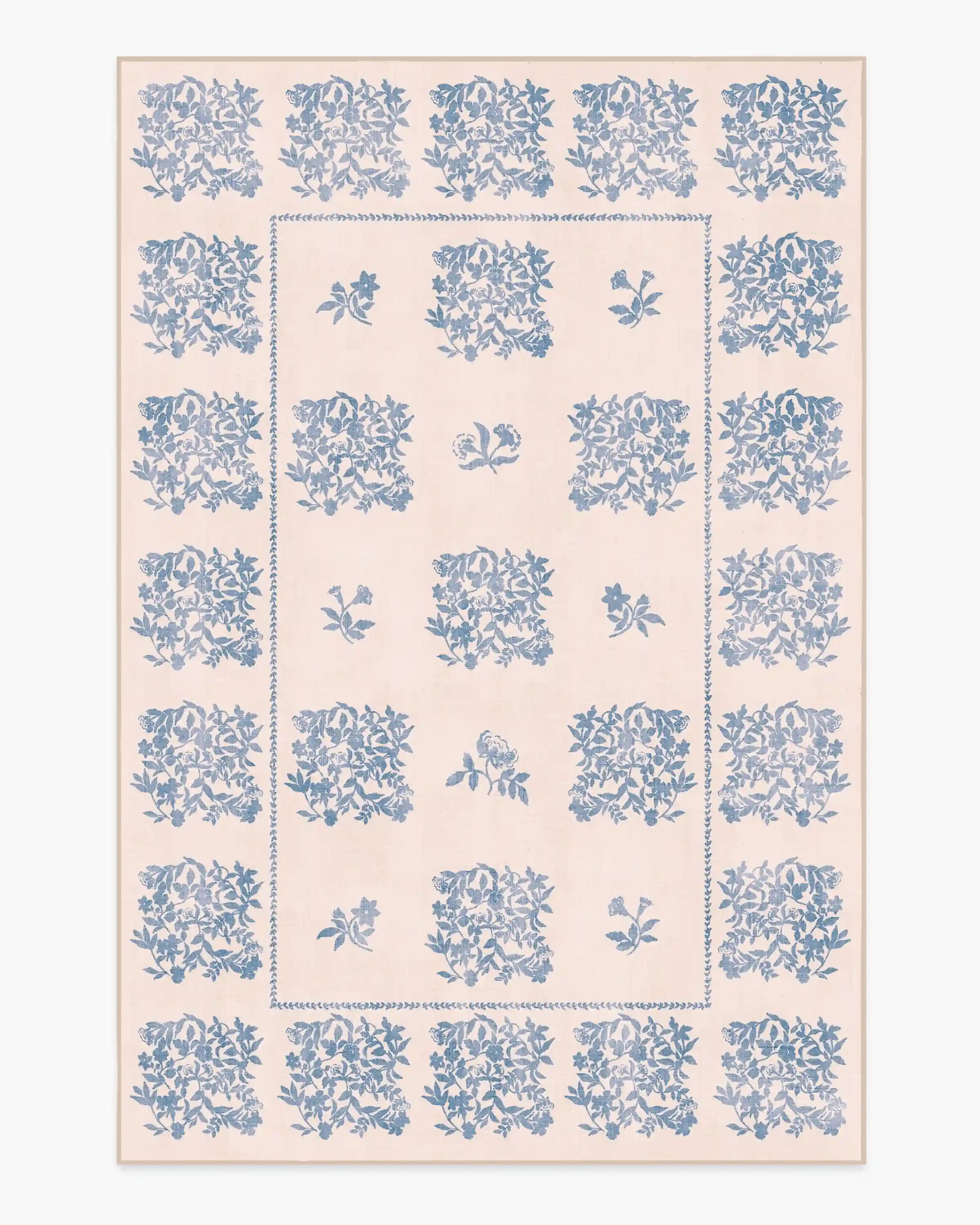 Iona Cream & Blue Rug