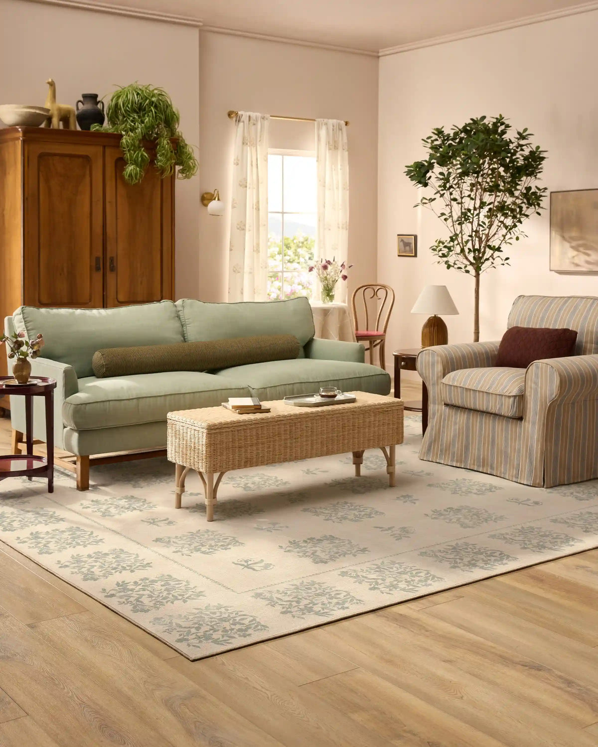 Iona Cream & Sage Green Rug