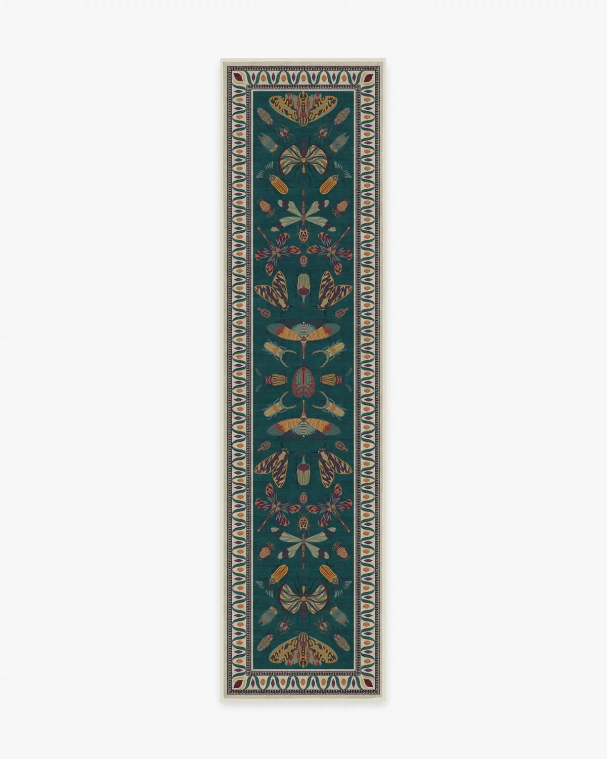 Flutterby Teal Rug by Iris Apfel