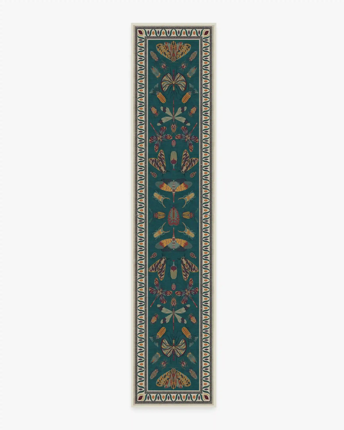 Flutterby Teal Rug by Iris Apfel