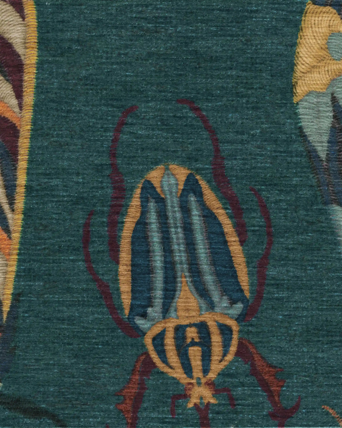 Flutterby Teal Rug by Iris Apfel