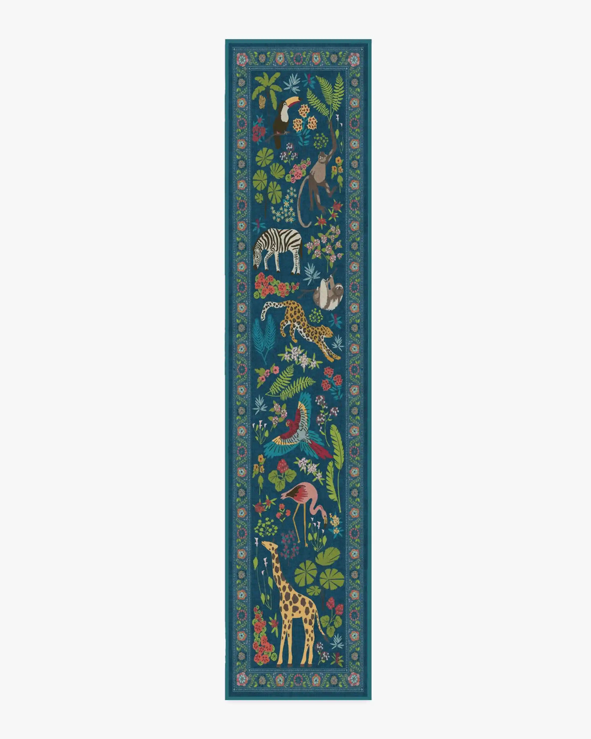 Jingle Jungle Royal Blue Rug by Iris Apfel