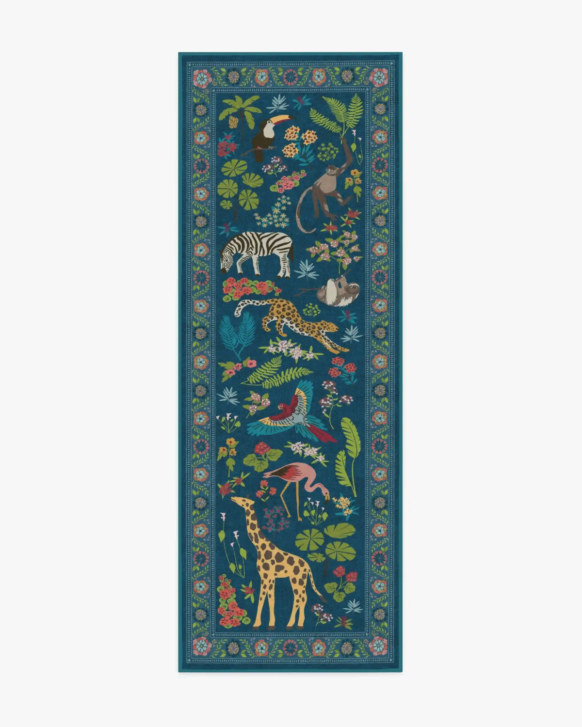 Jingle Jungle Royal Blue Rug by Iris Apfel