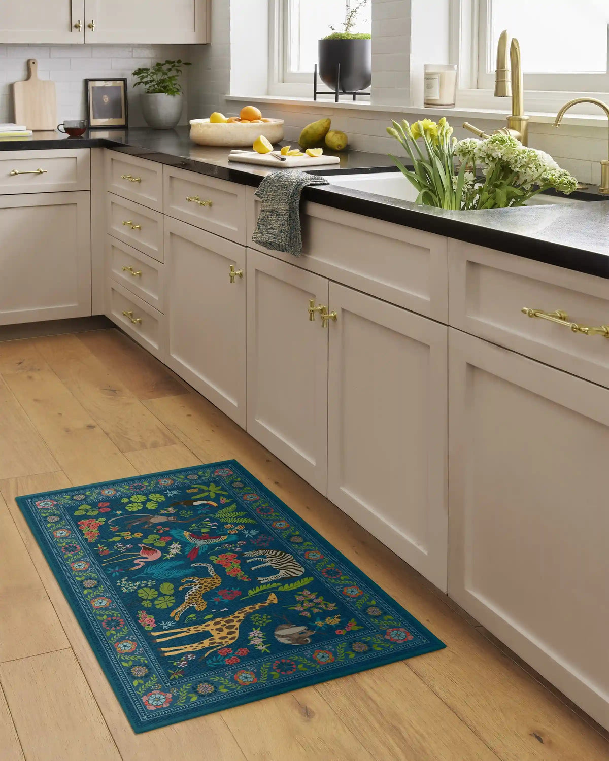 Jingle Jungle Royal Blue Rug by Iris Apfel