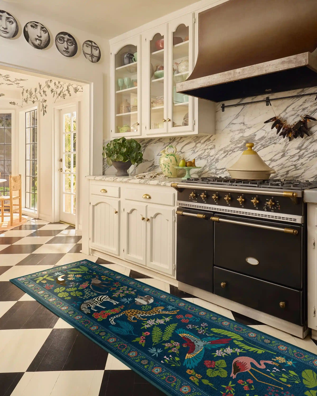 Jingle Jungle Royal Blue Rug by Iris Apfel