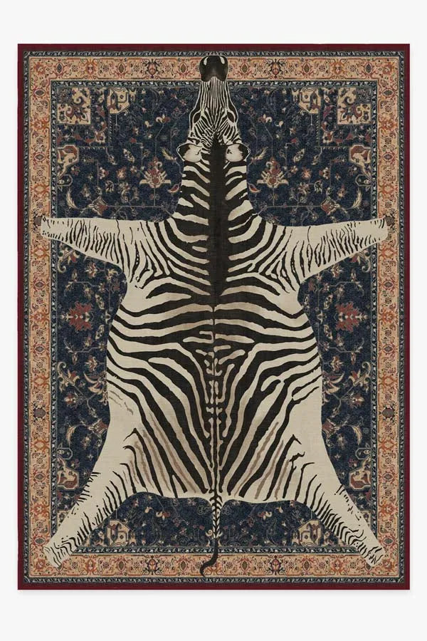 On Safari Sapphire Rug by Iris Apfel