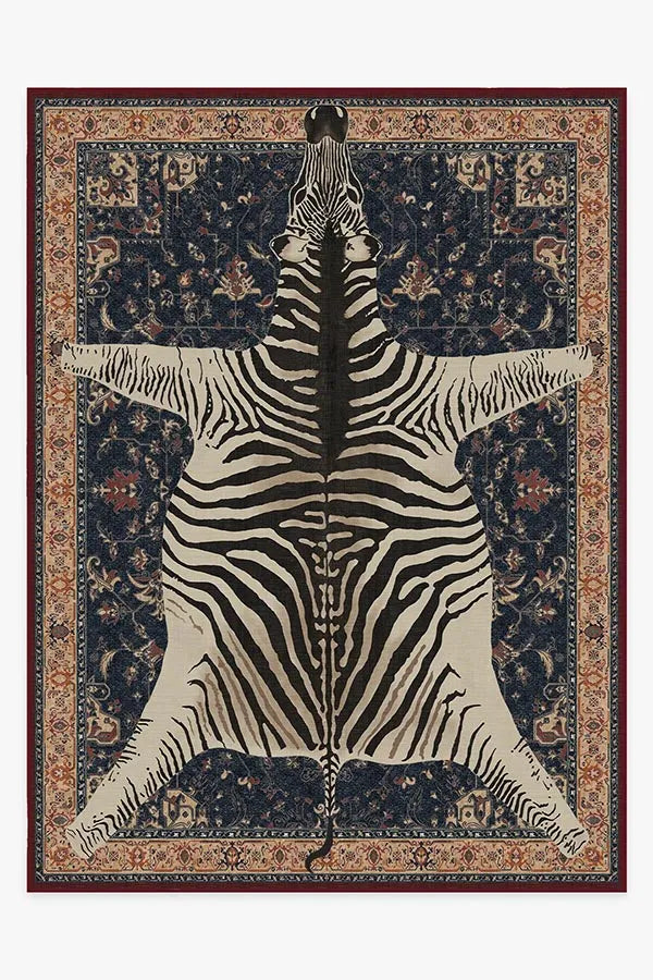 On Safari Sapphire Rug by Iris Apfel