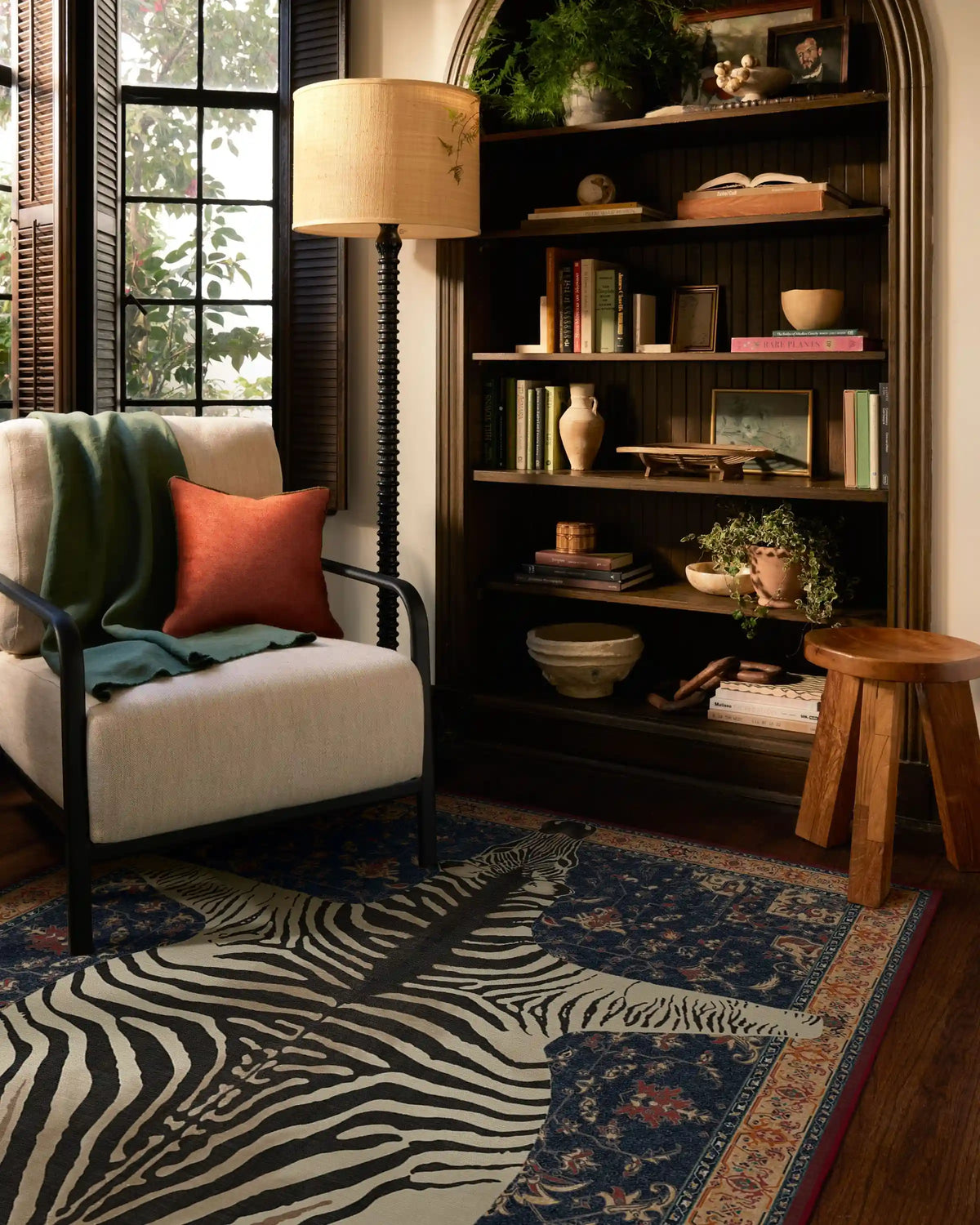 On Safari Sapphire Rug by Iris Apfel