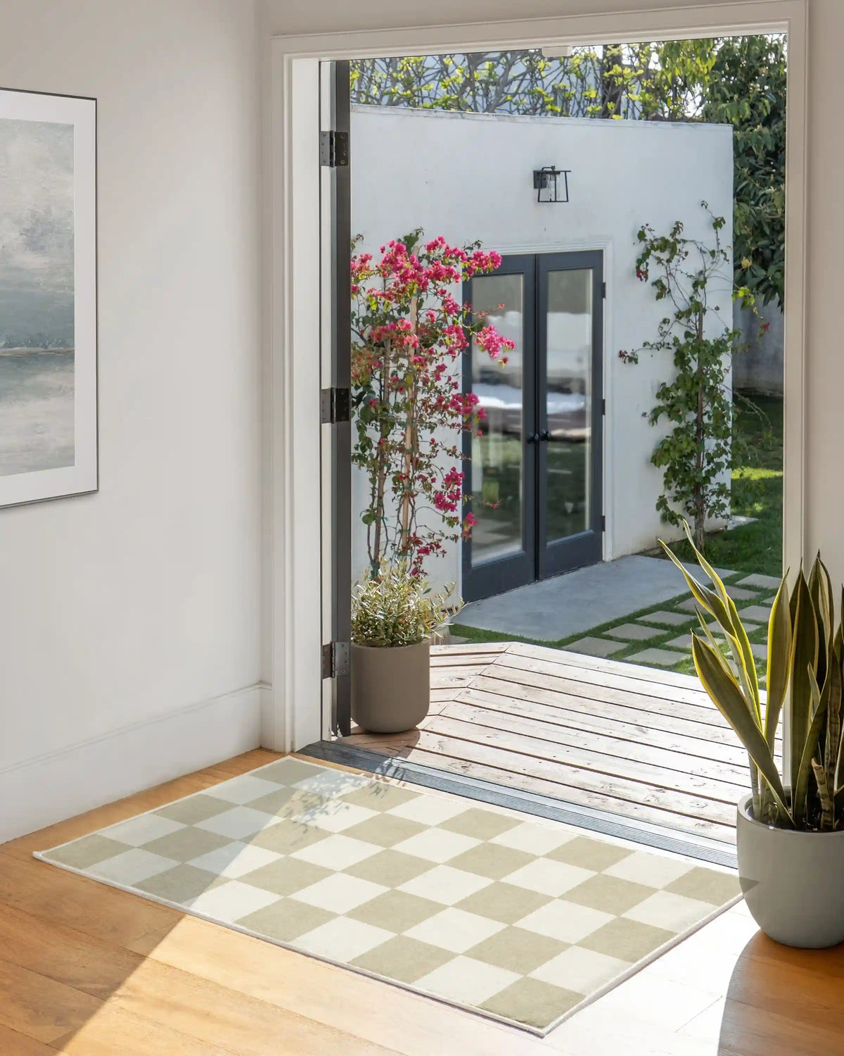 Jaque Checkered Stone Rug
