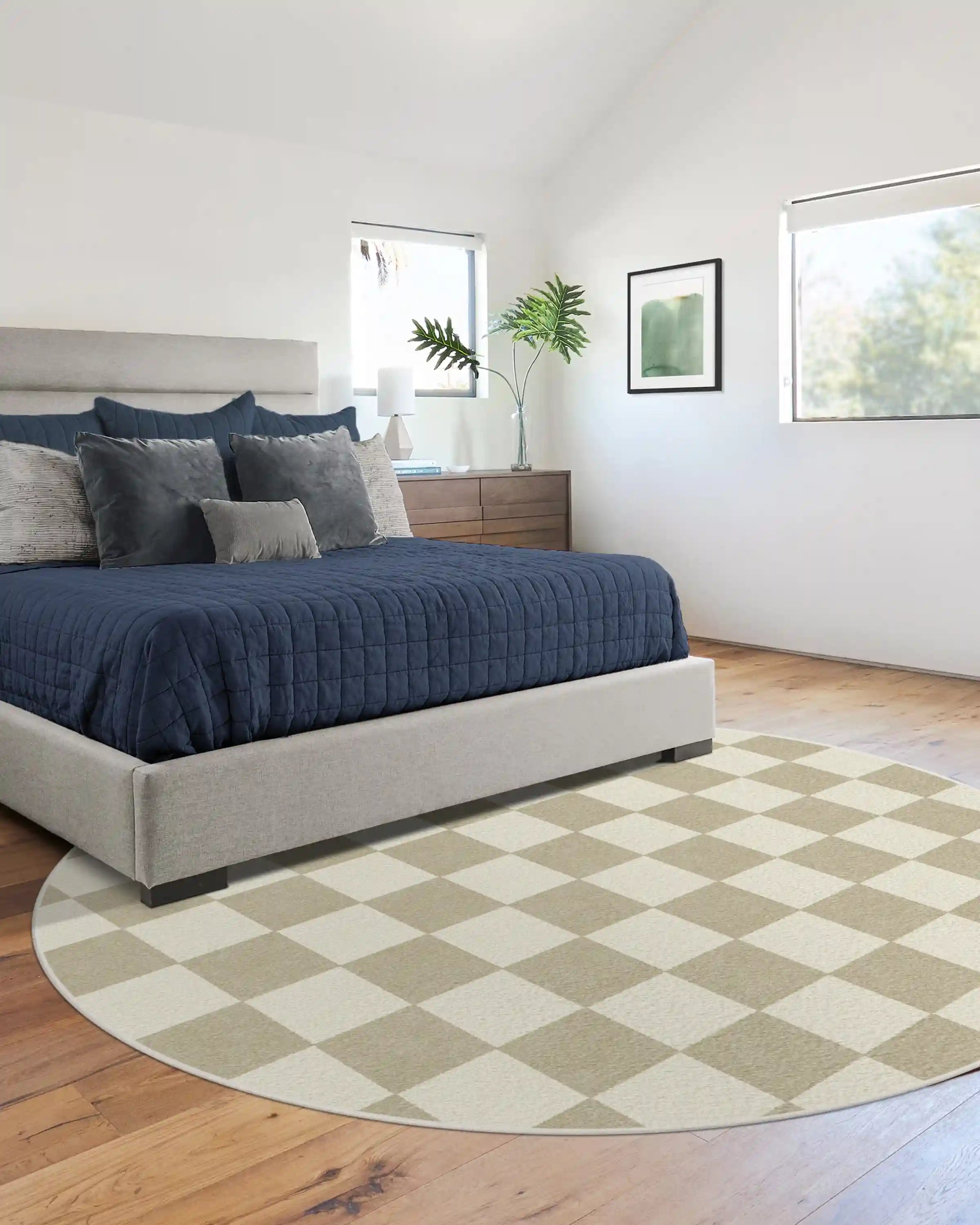 Jaque Checkered Stone Rug