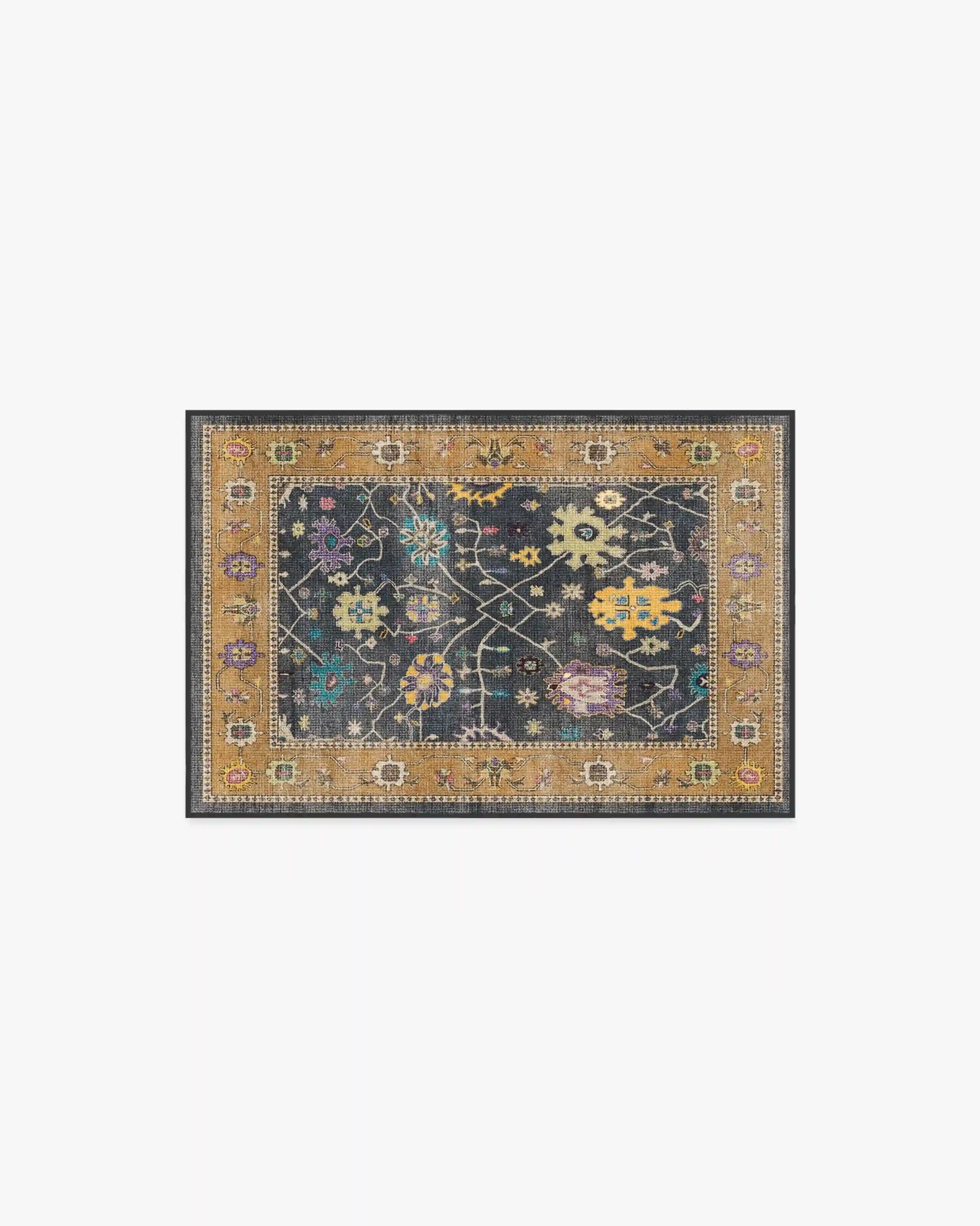 Jemima Vintage Ink Multicolour Rug