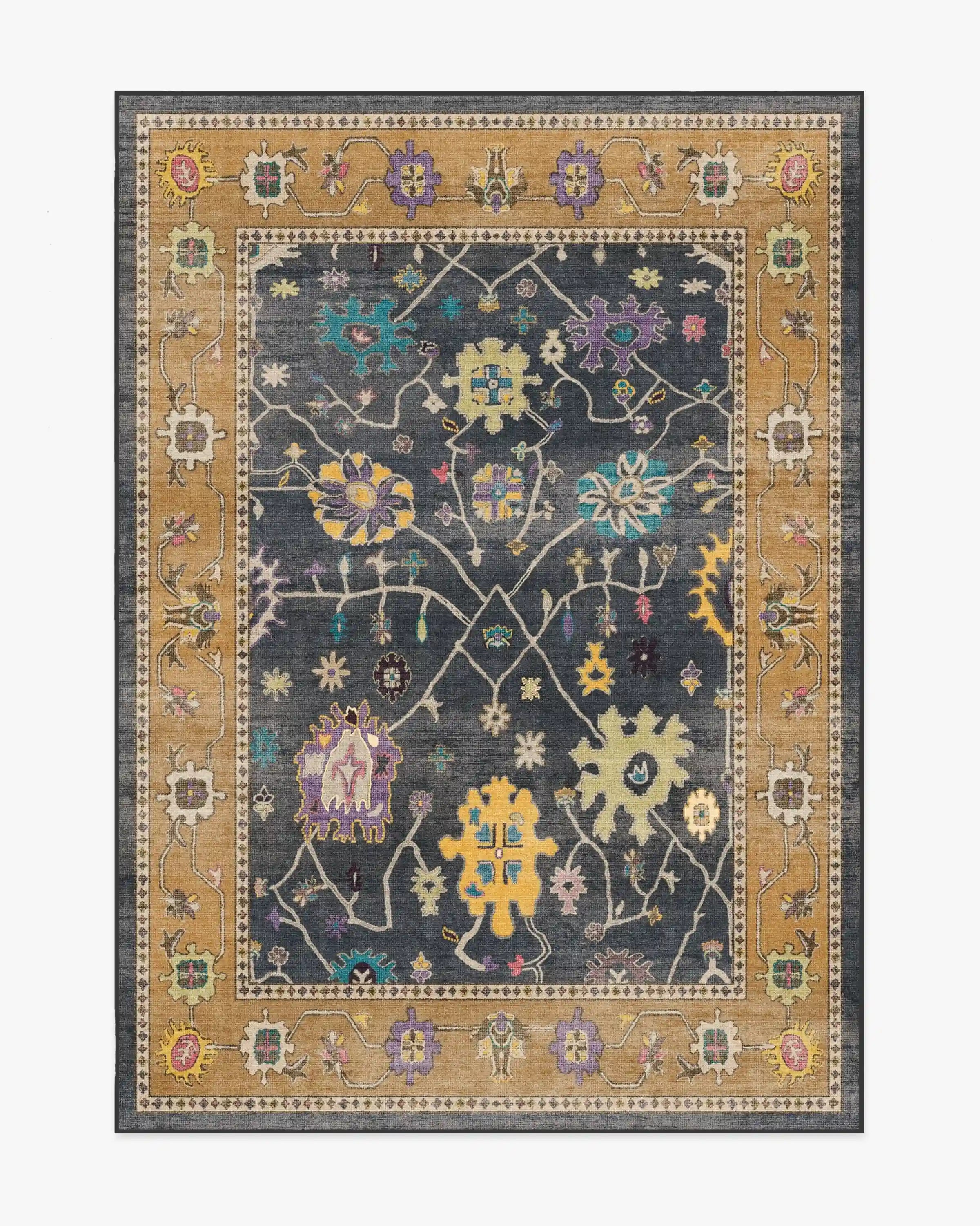 Jemima Vintage Ink Multicolour Rug