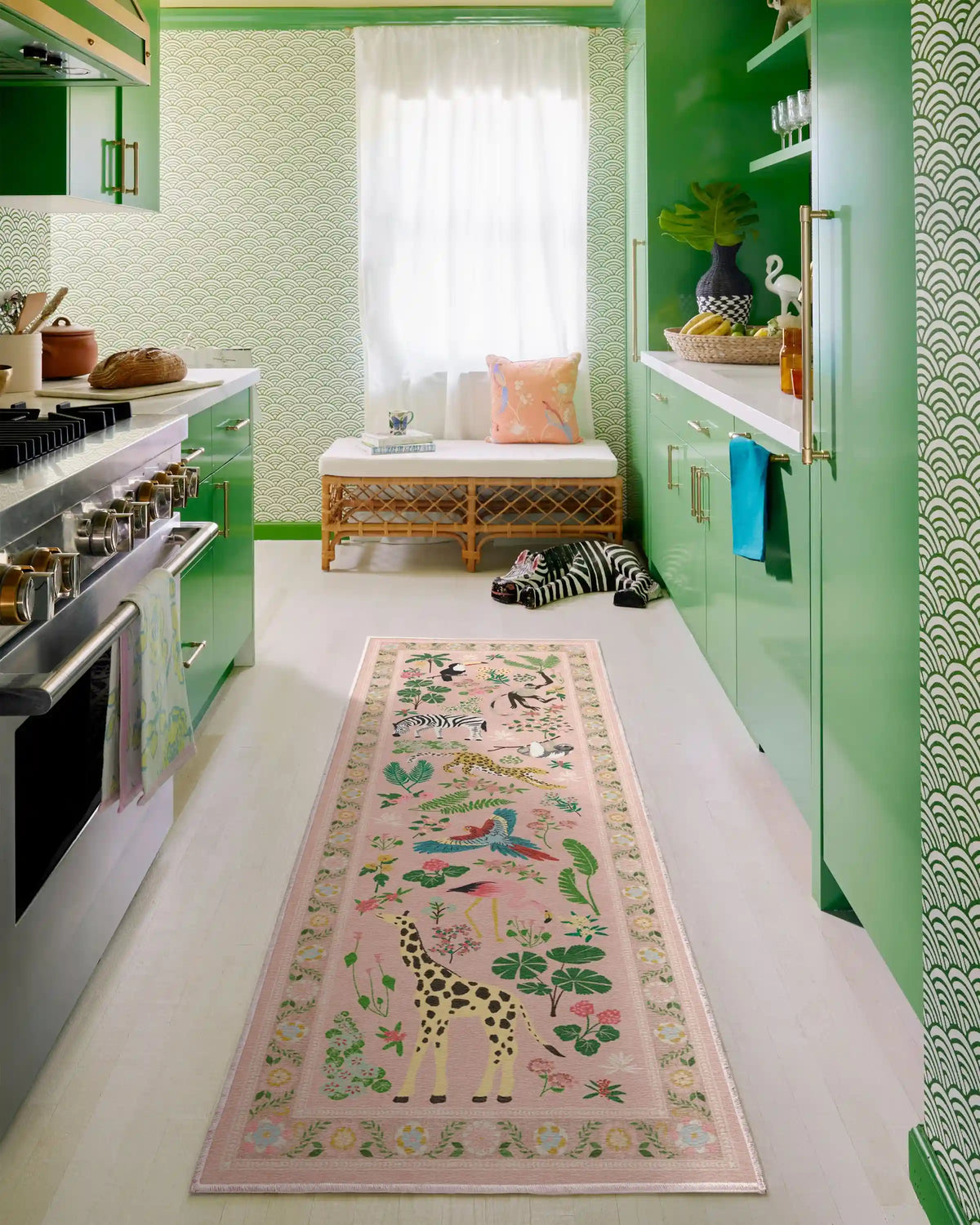 Jingle Jungle Soft Pink Rug by Iris Apfel
