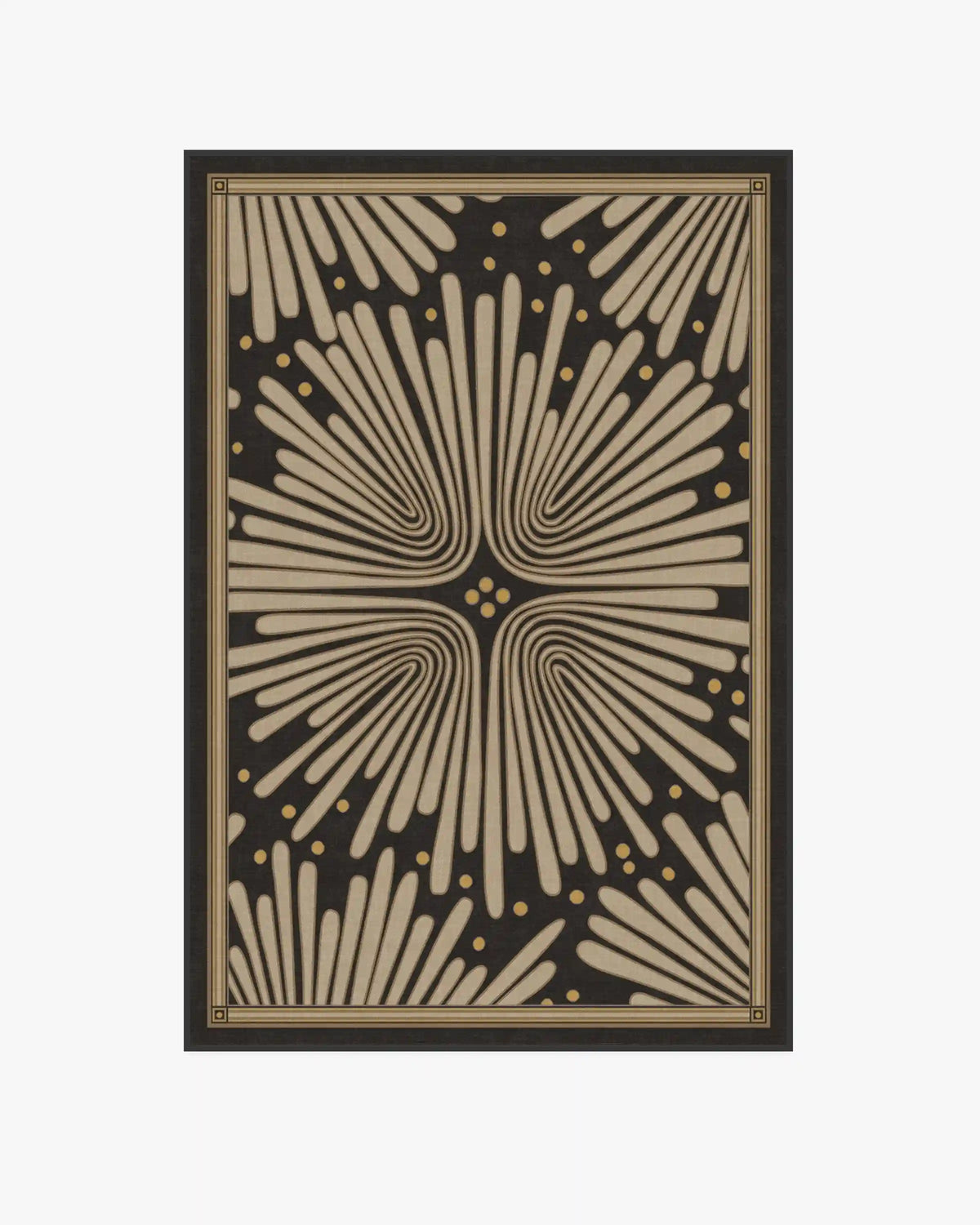 Gatsby Black & Gold Rug by Jonathan Adler