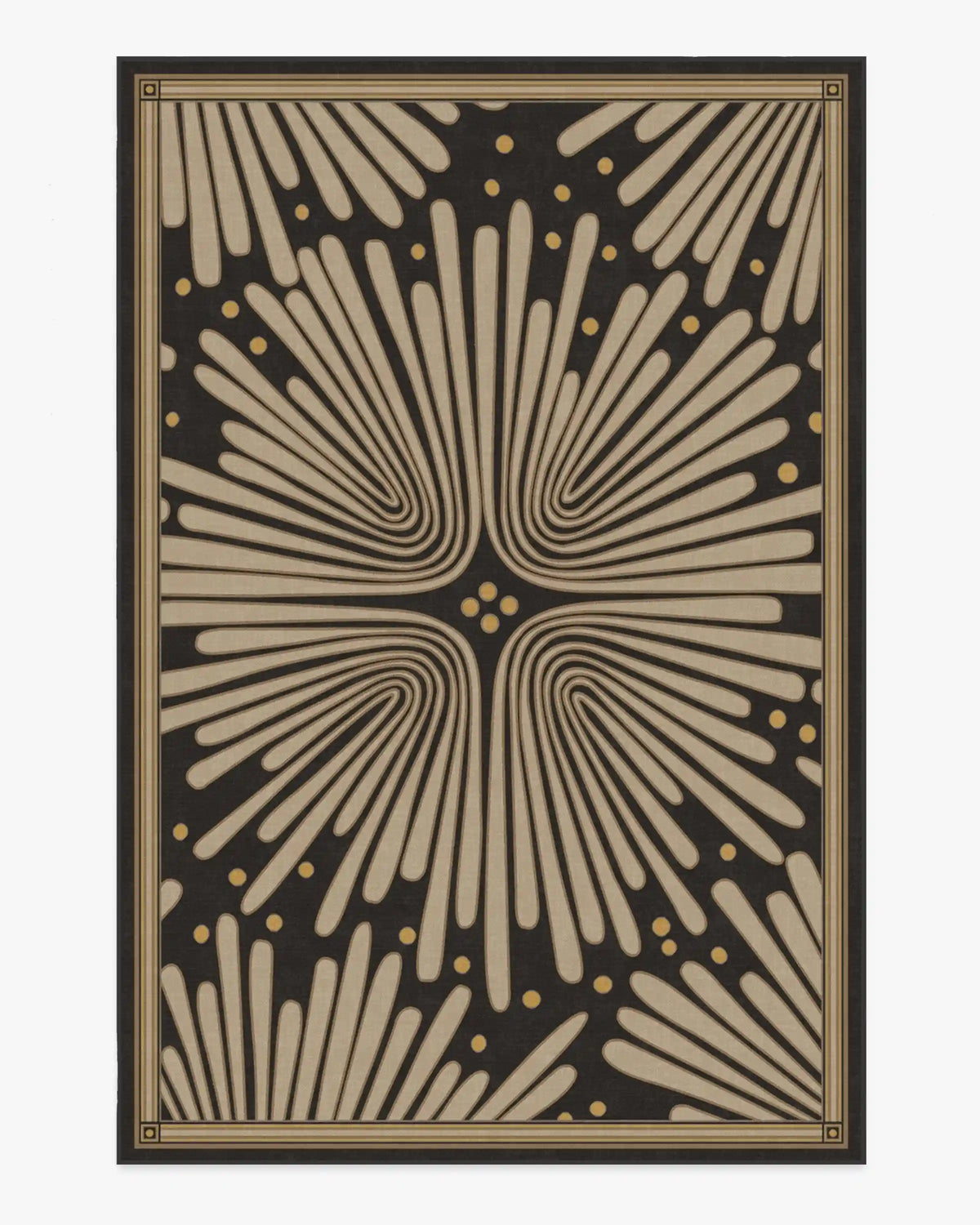 Gatsby Black & Gold Rug by Jonathan Adler