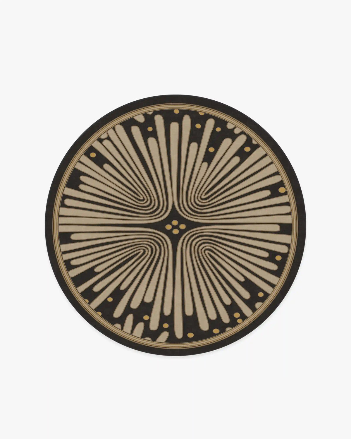 Gatsby Black & Gold Rug by Jonathan Adler