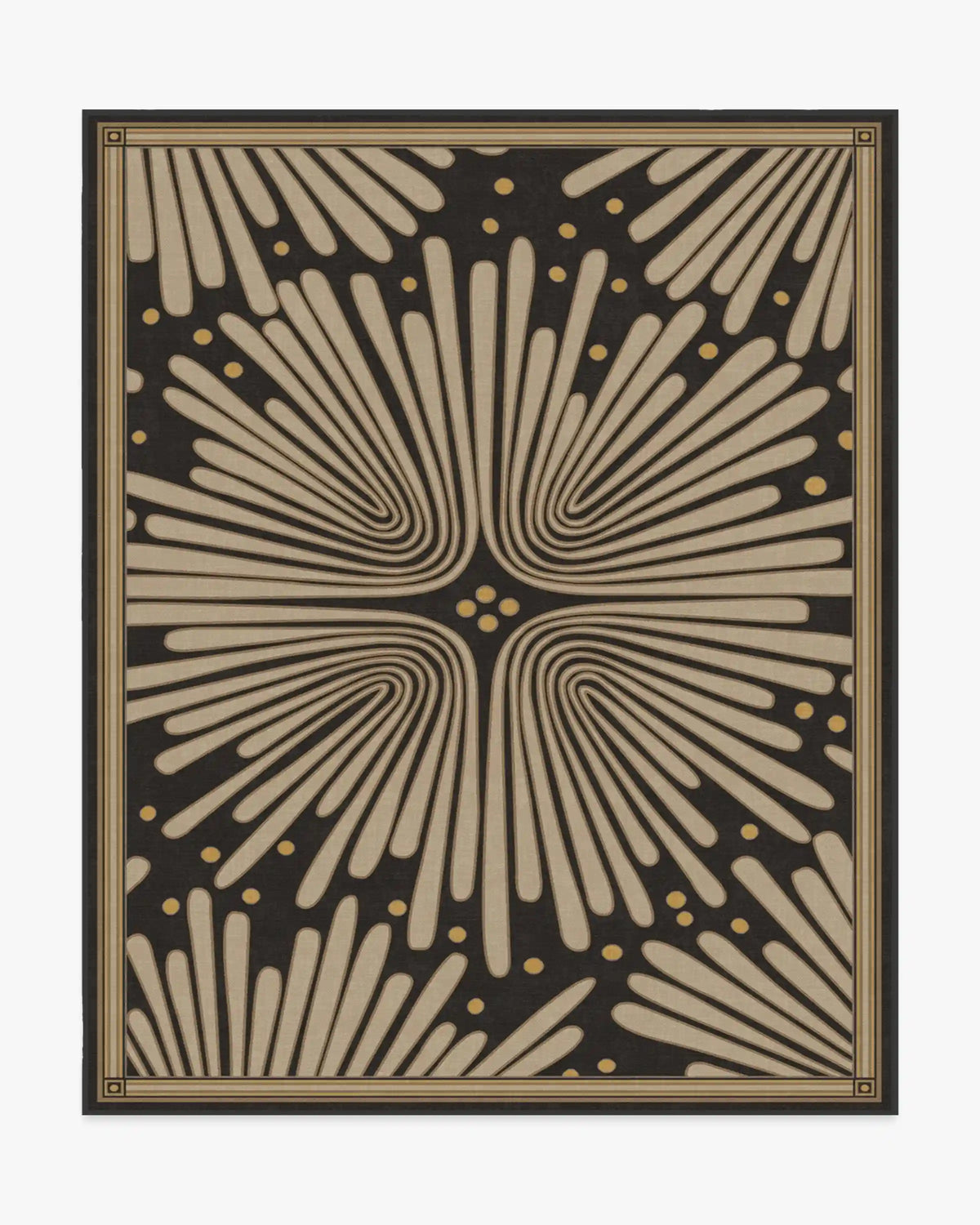 Gatsby Black & Gold Rug by Jonathan Adler