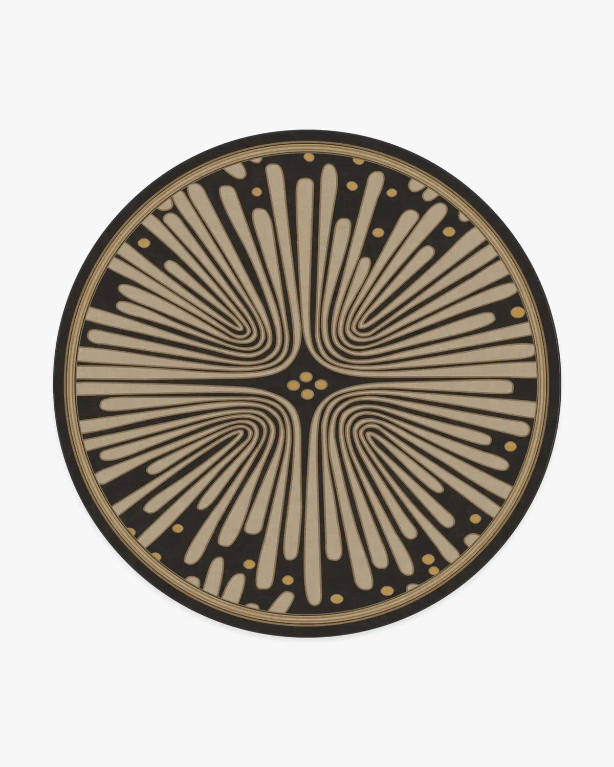 Gatsby Black & Gold Rug by Jonathan Adler