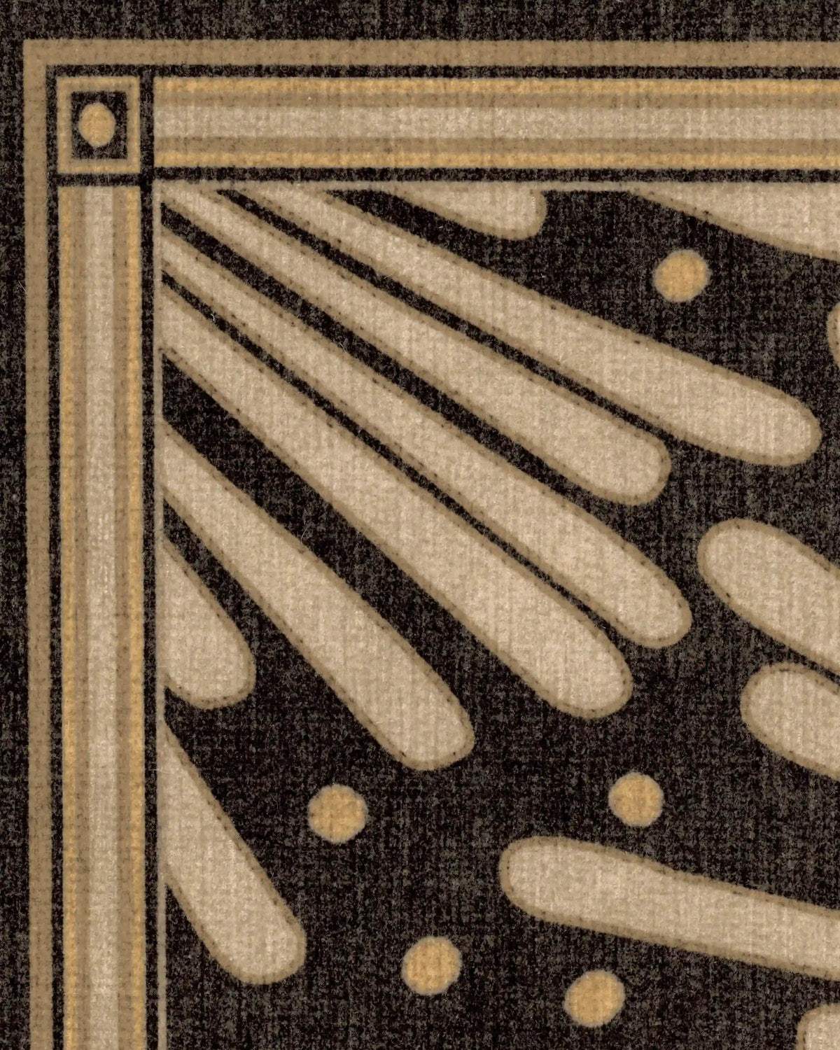 Gatsby Black & Gold Rug by Jonathan Adler