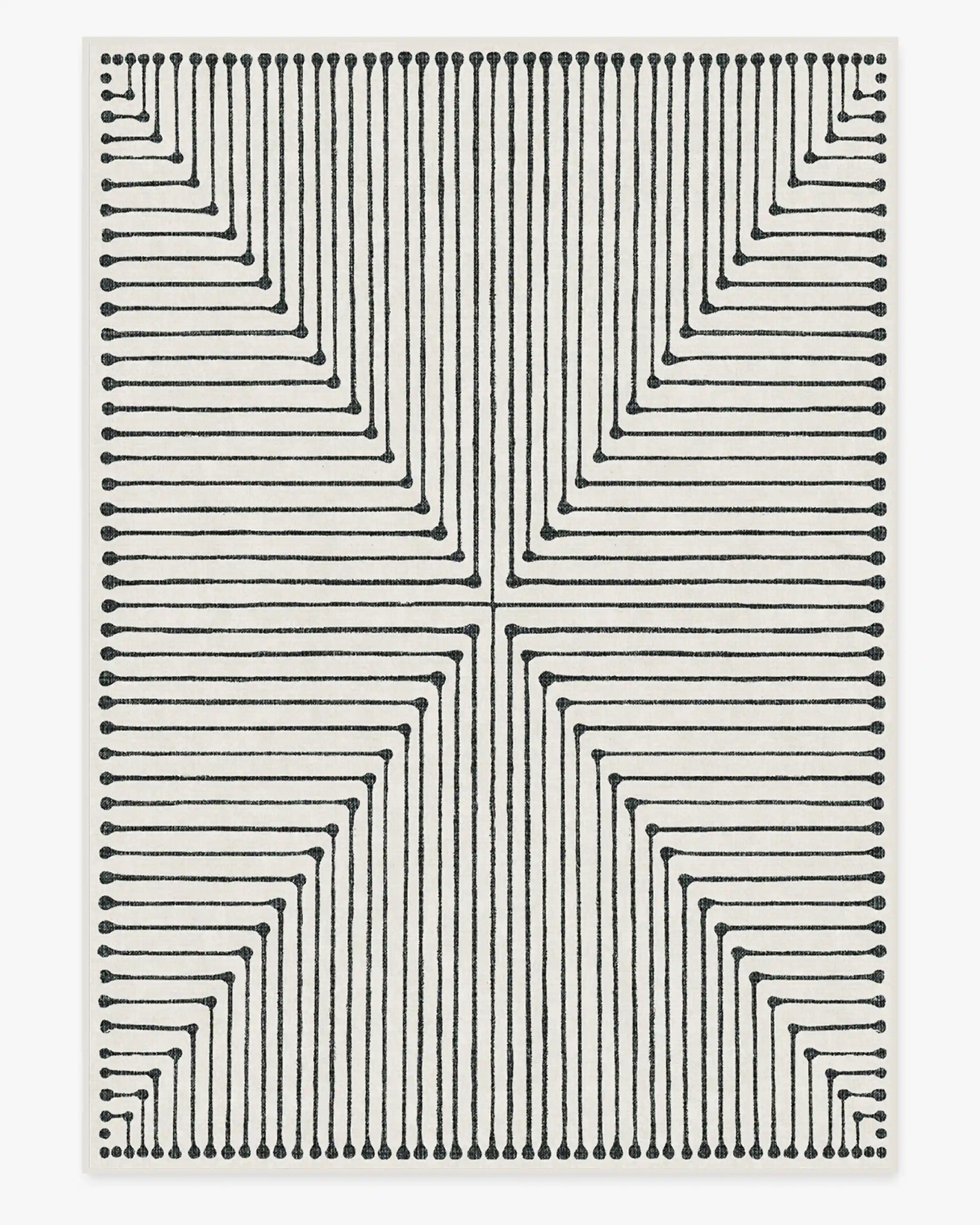 Inkdrop Black & Ivory Rug by Jonathan Adler