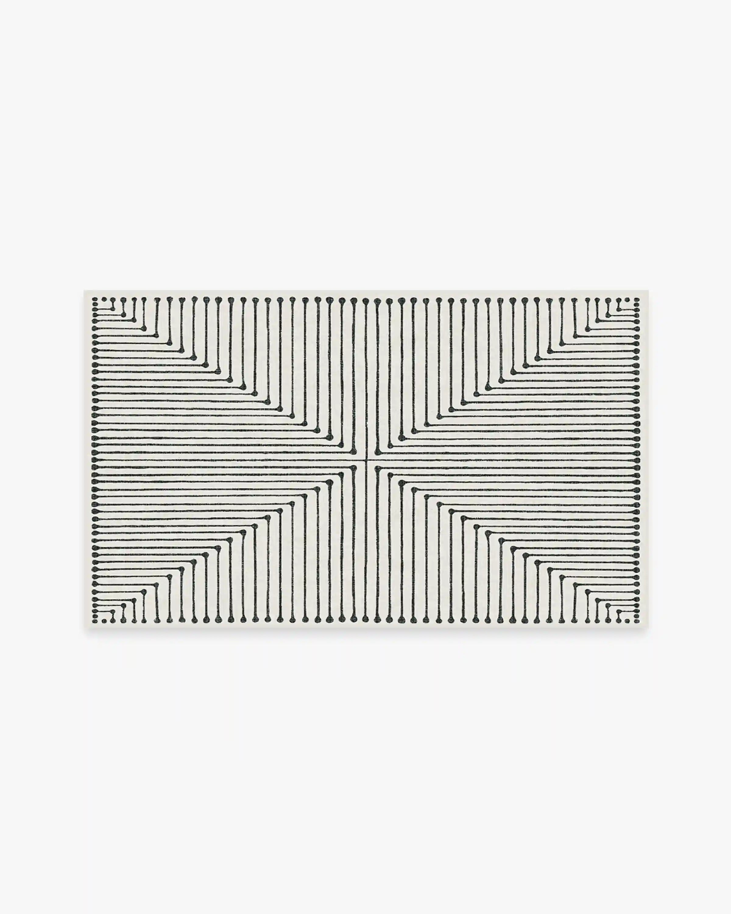 Inkdrop Black & Ivory Rug by Jonathan Adler
