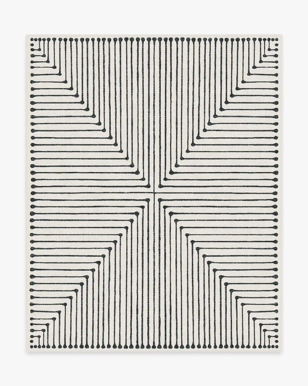 Inkdrop Black & Ivory Rug by Jonathan Adler