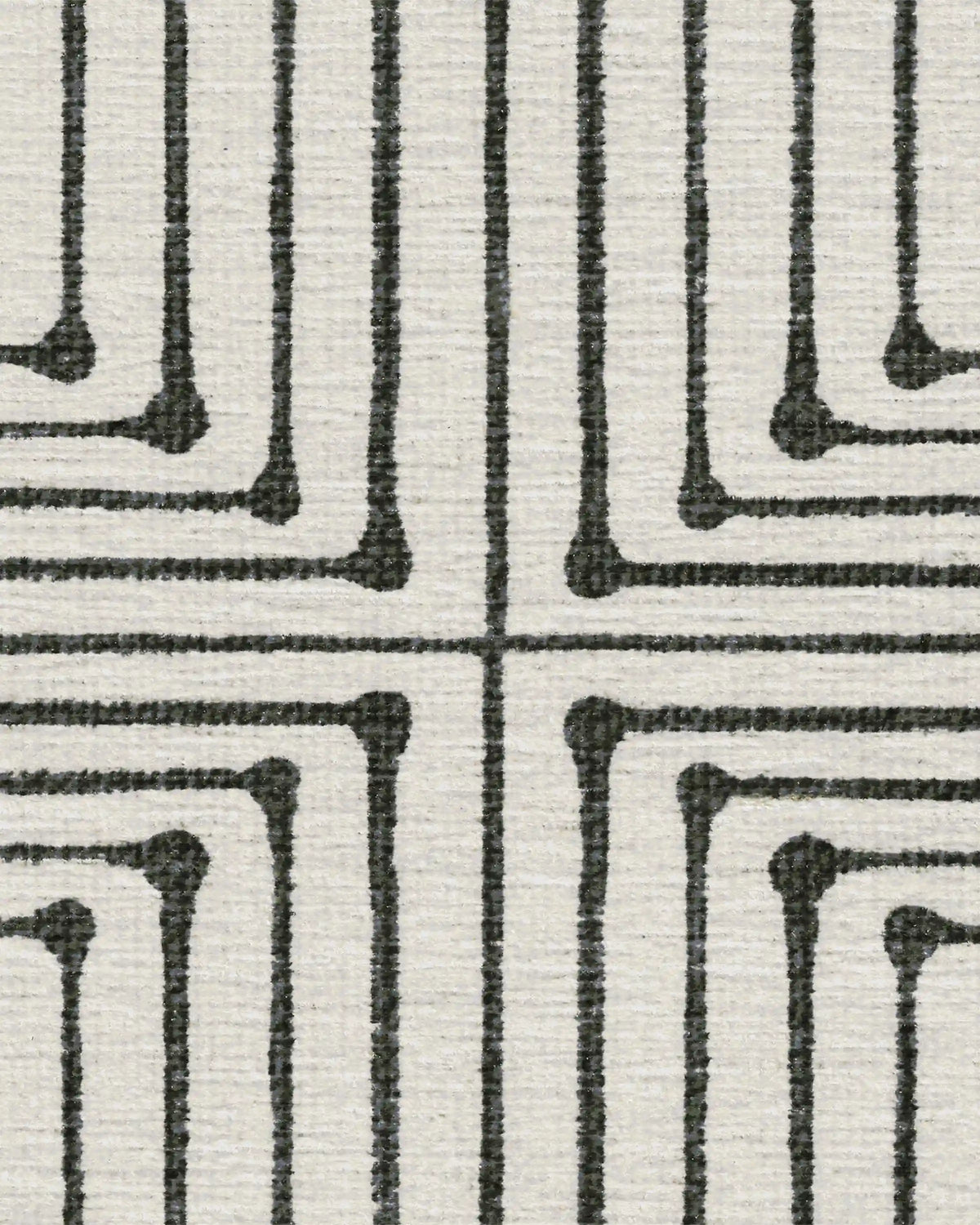 Inkdrop Black & Ivory Rug by Jonathan Adler