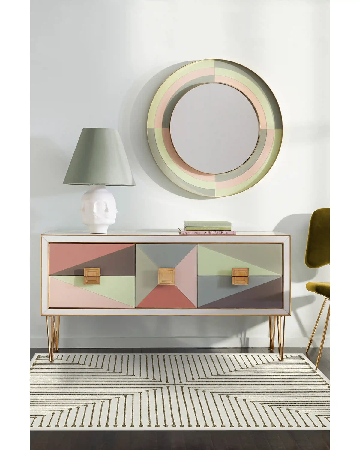 Inkdrop Camel & Ivory Rug by Jonathan Adler