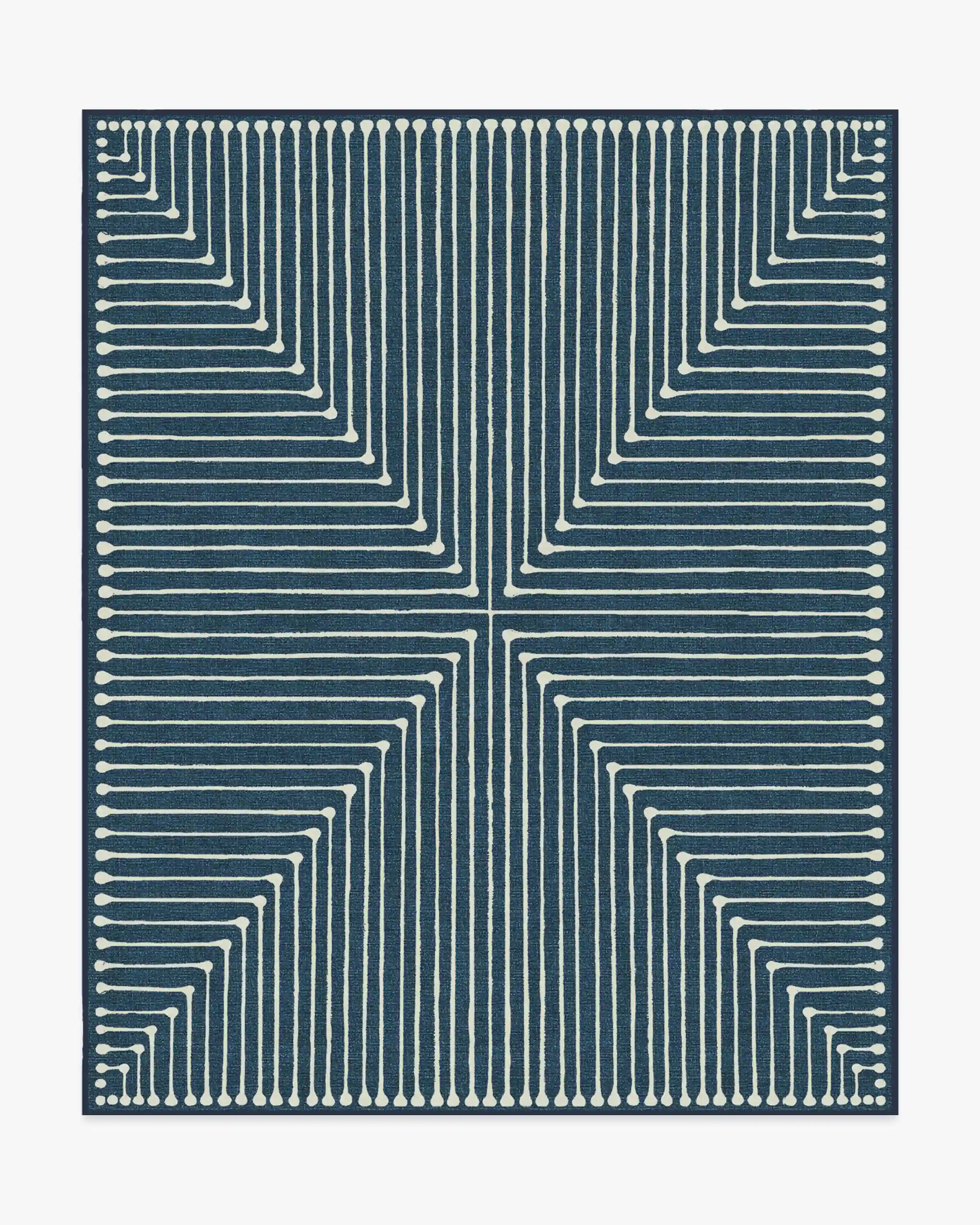 Inkdrop Lapis Blue Rug by Jonathan Adler