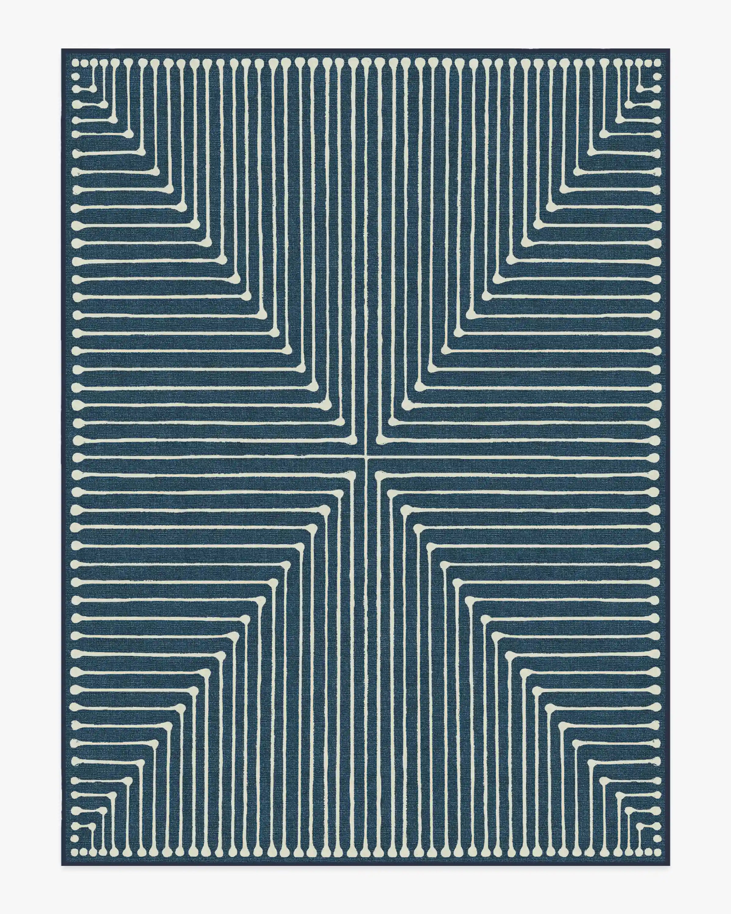 Inkdrop Lapis Blue Rug by Jonathan Adler