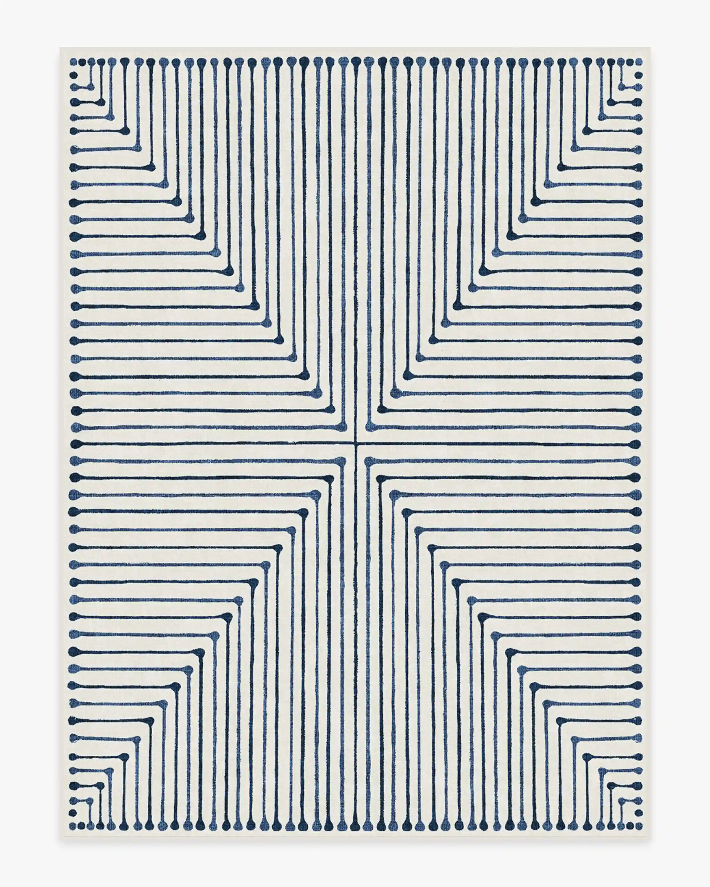 Inkdrop Slate Blue Rug by Jonathan Adler