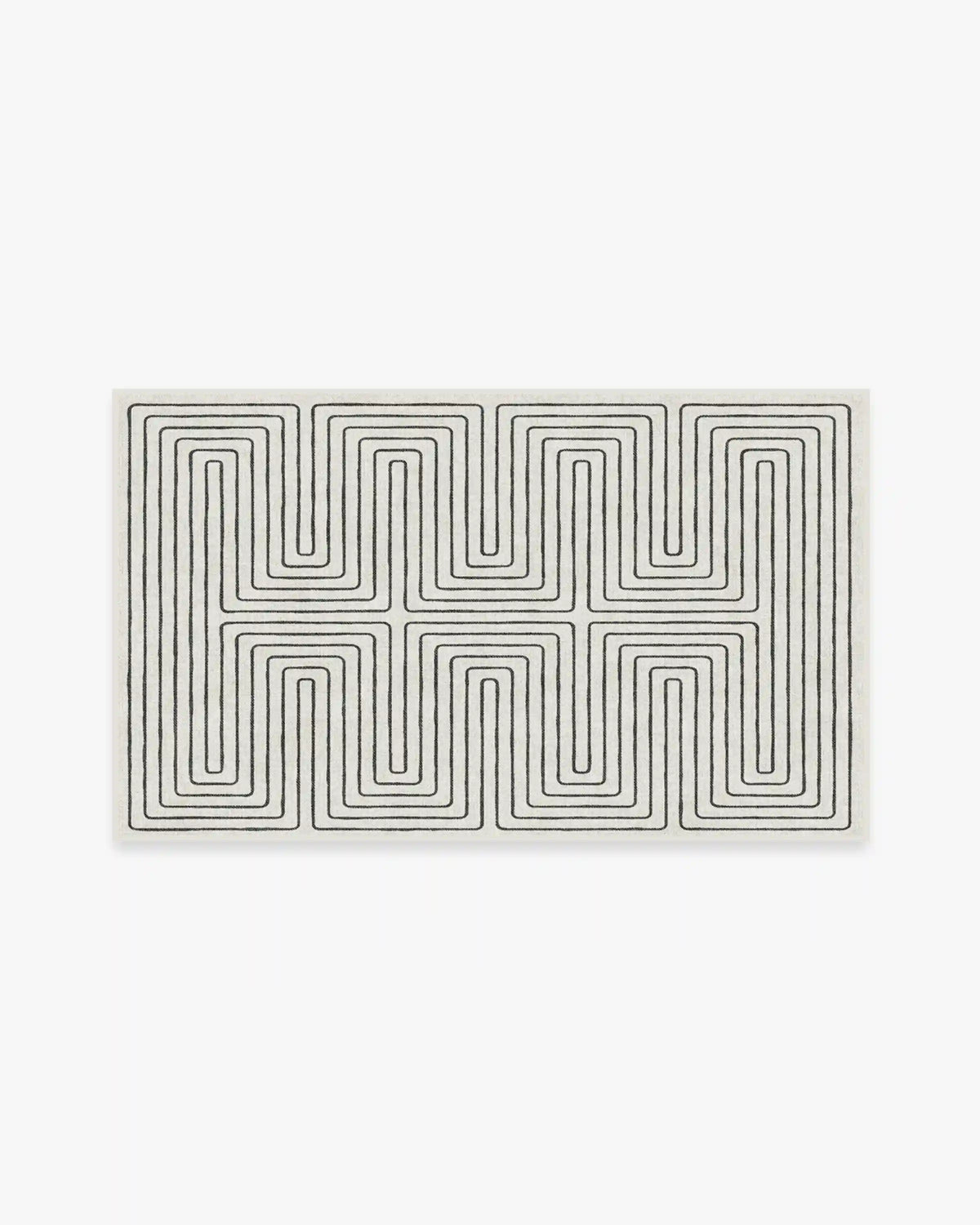 Labyrinth Black & Ivory Rug by Jonathan Adler