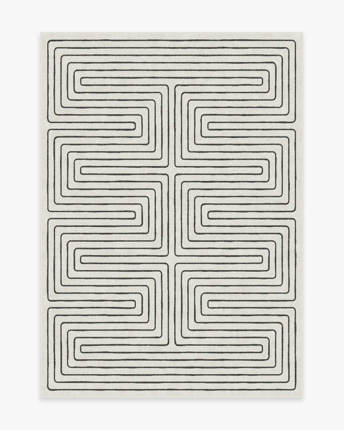 Labyrinth Black & Ivory Rug by Jonathan Adler