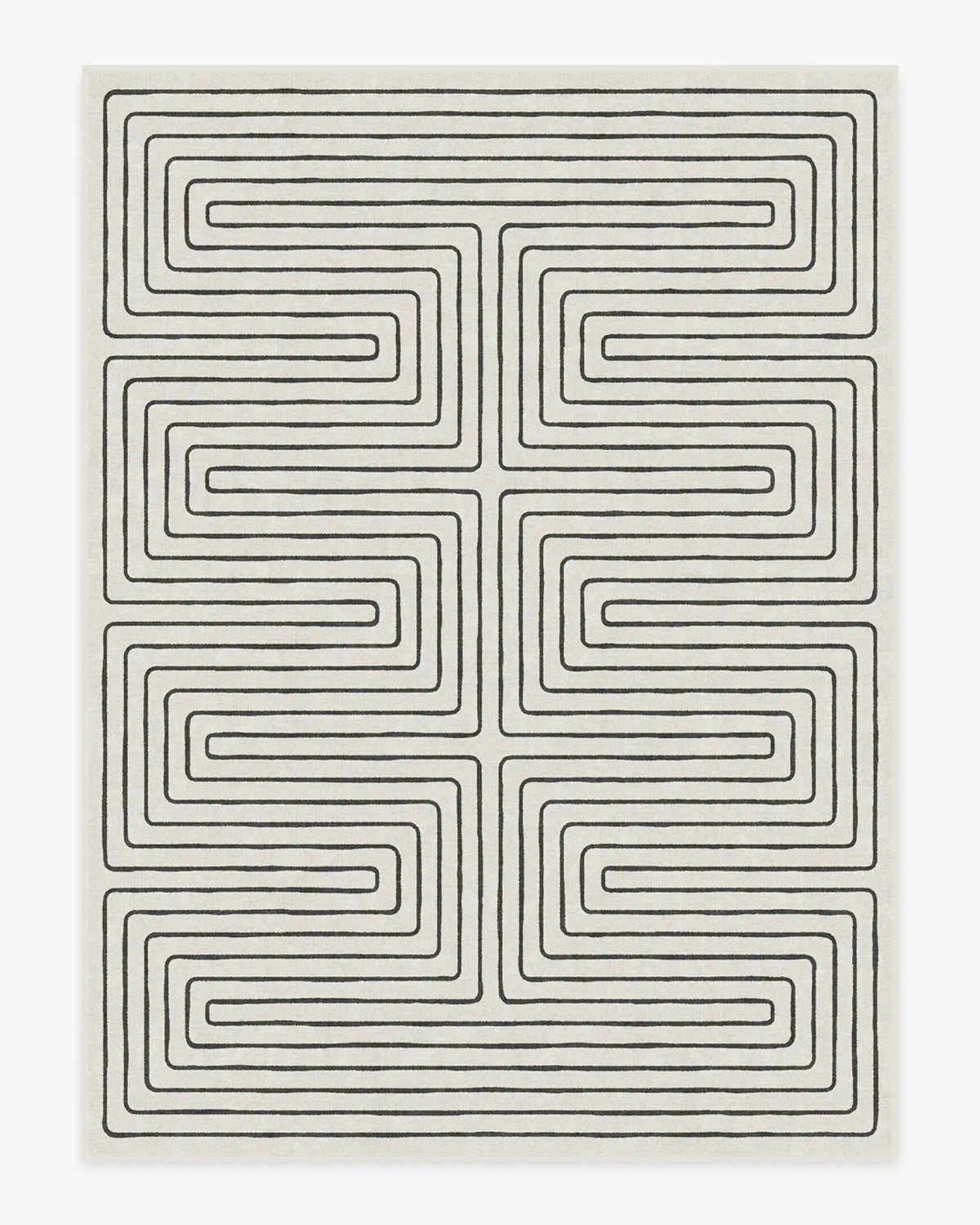 Labyrinth Black & Ivory Rug by Jonathan Adler