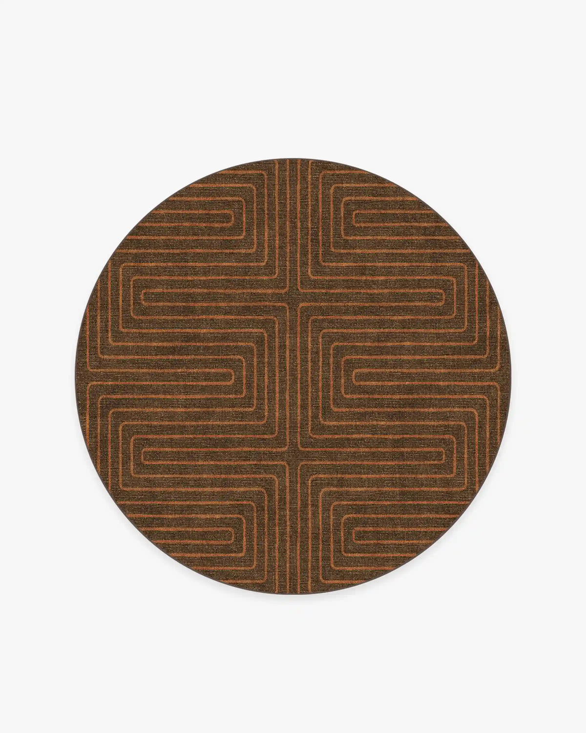 Labyrinth Brown & Orange Rug by Jonathan Adler