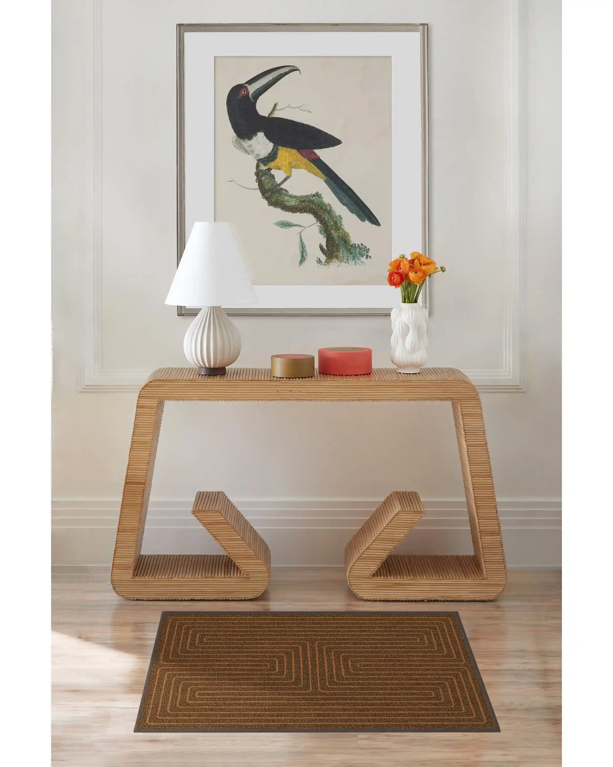 Labyrinth Brown & Orange Rug by Jonathan Adler