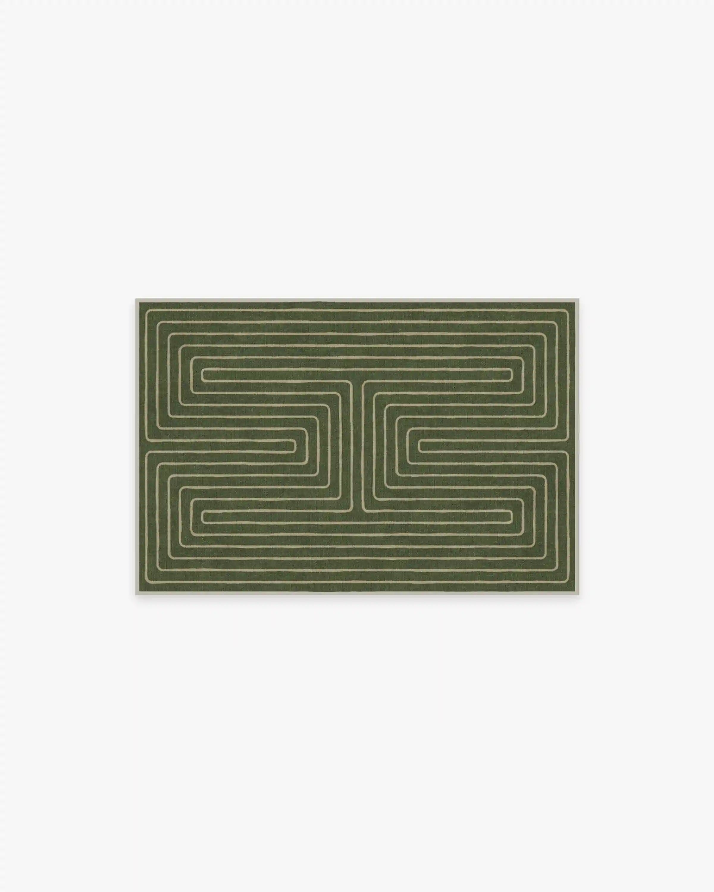 Labyrinth Fern Green Rug by Jonathan Adler