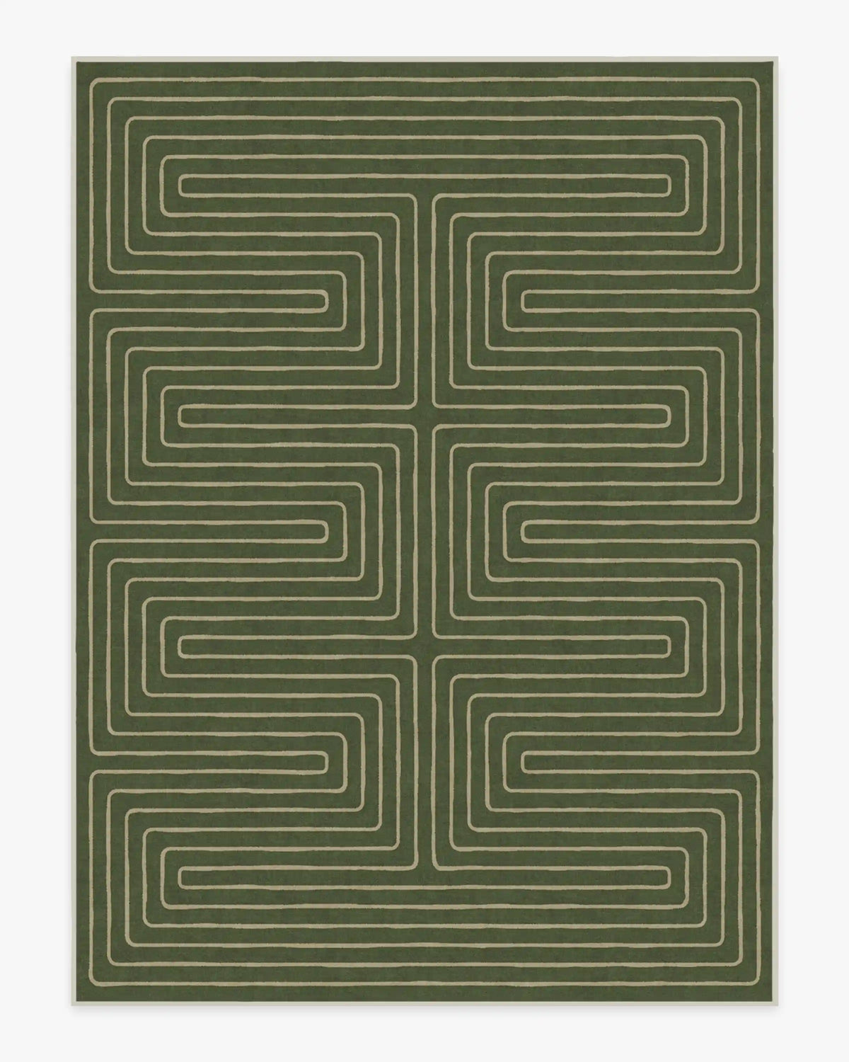 Labyrinth Fern Green Rug by Jonathan Adler