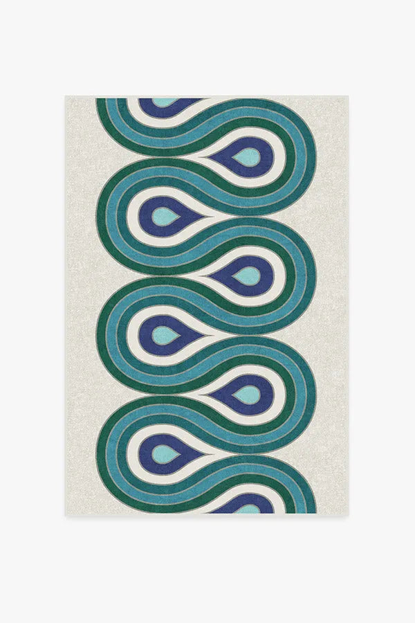 Milano Peacock Rug by Jonathan Adler