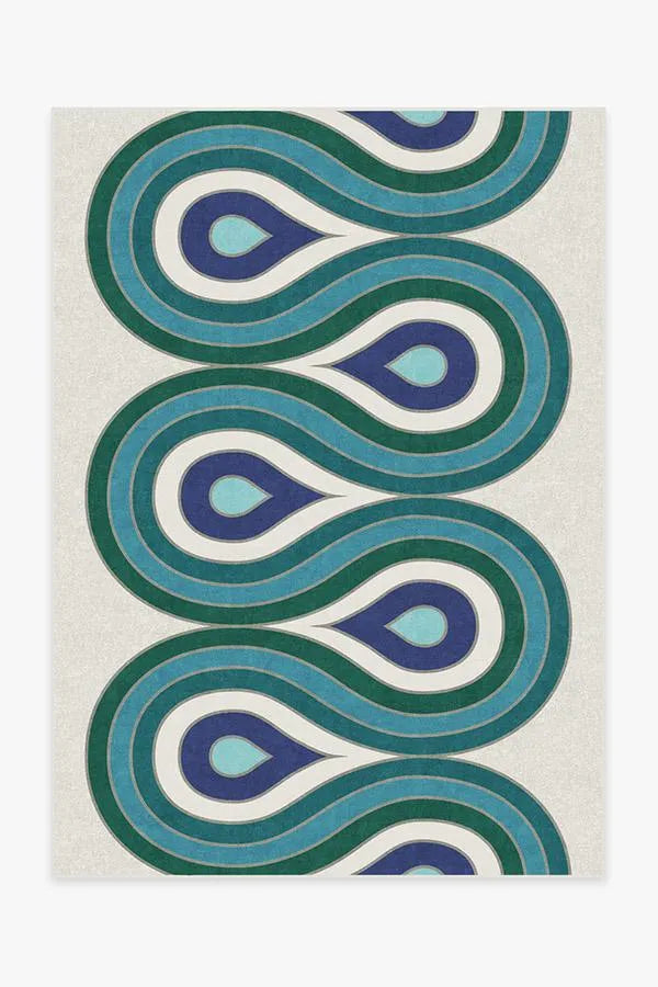 Milano Peacock Rug by Jonathan Adler