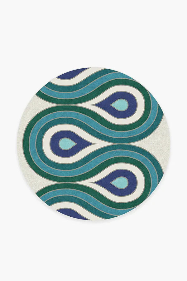 Milano Peacock Rug by Jonathan Adler