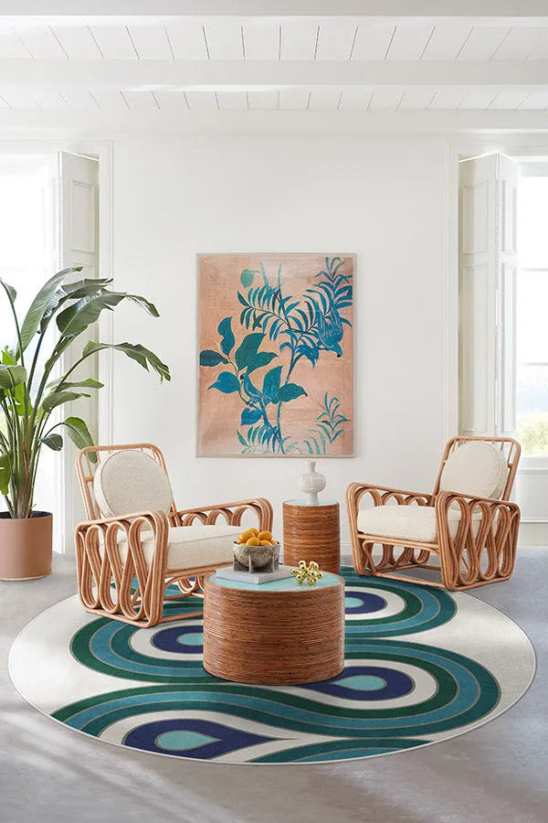 Milano Peacock Rug by Jonathan Adler