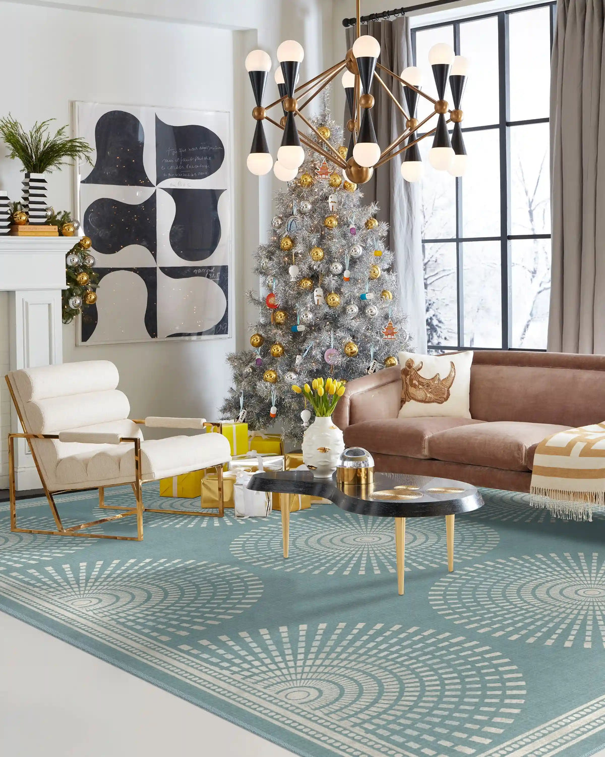Santorini Blue Rug by Jonathan Adler