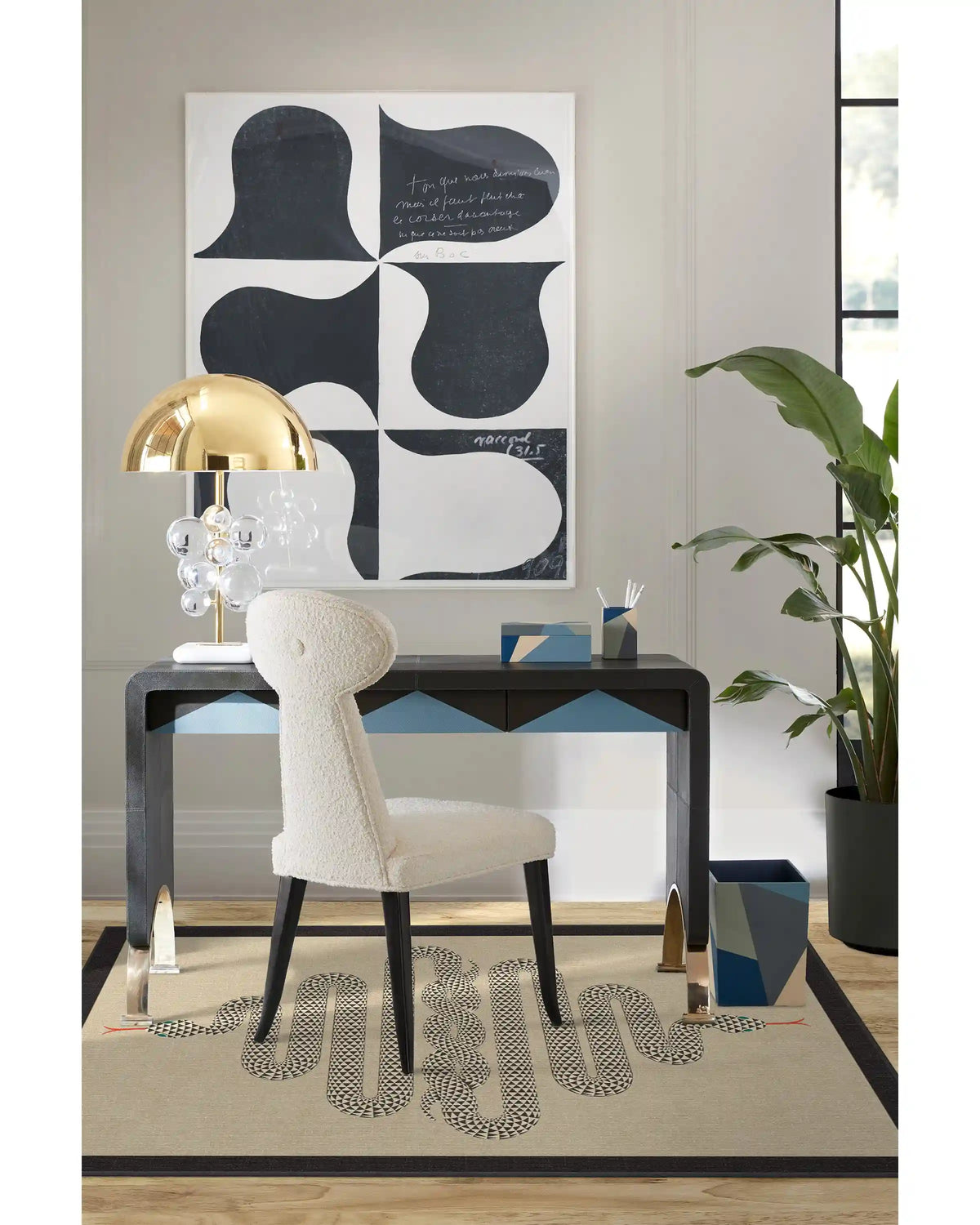 Venom Neutral Rug by Jonathan Adler