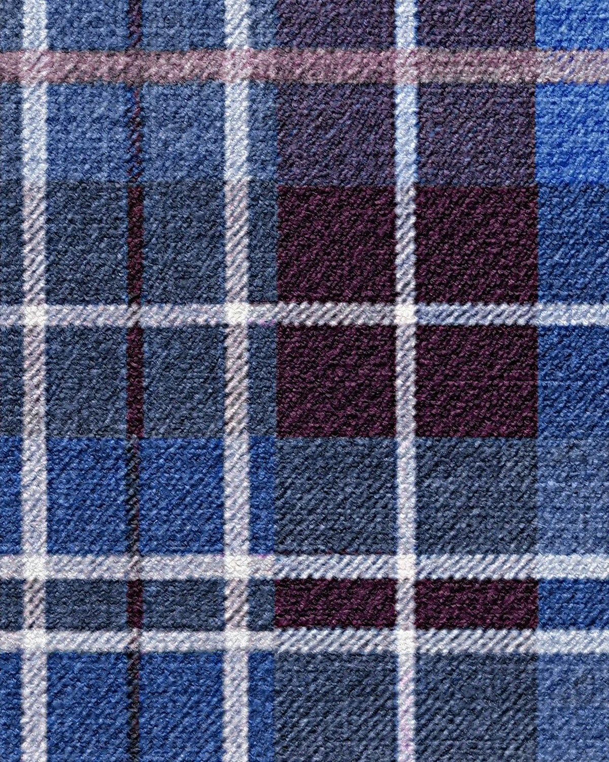Josa Plaid Burgundy & Blue Rug by Humberto Leon