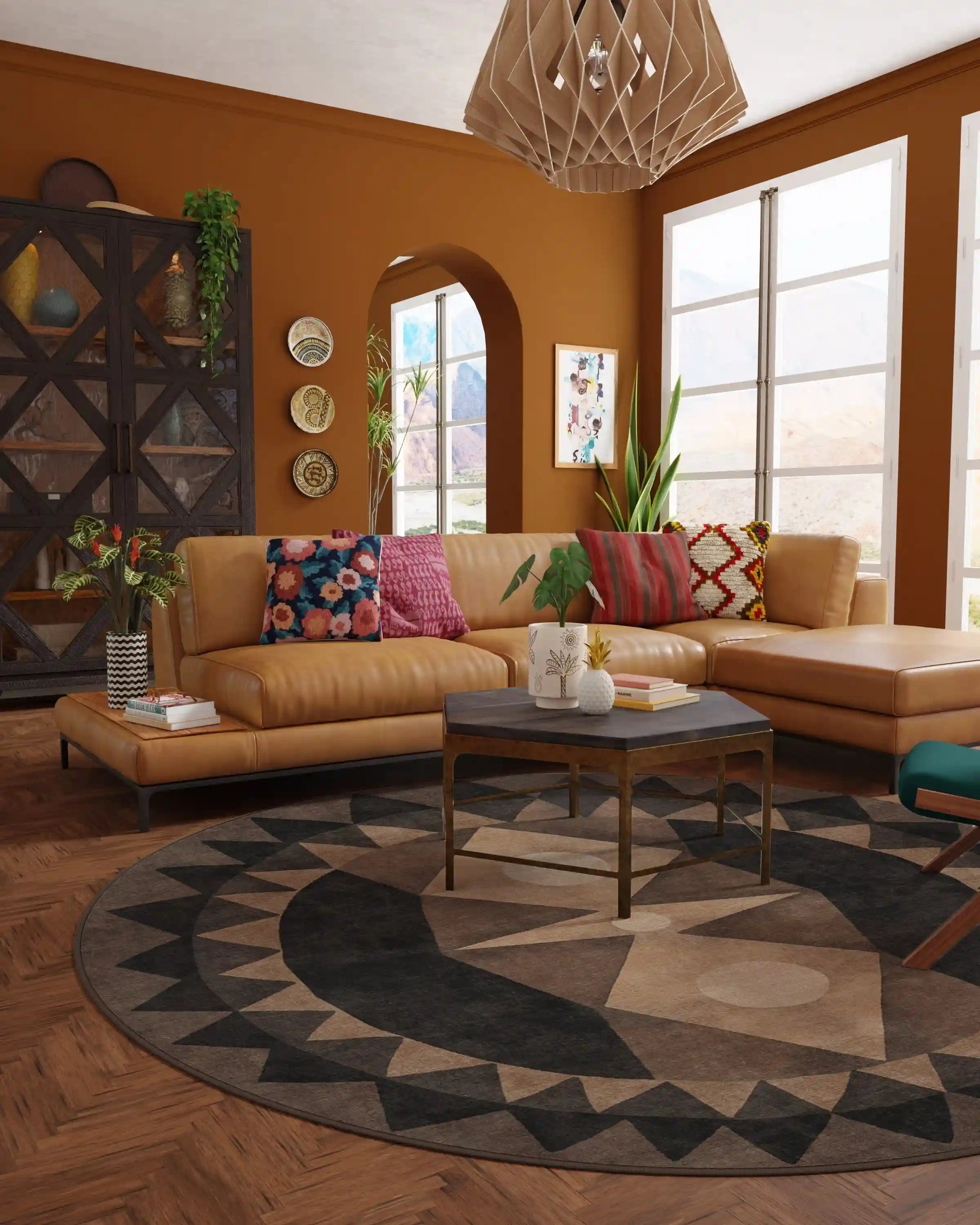 Hilma Charcoal Rug by Jungalow